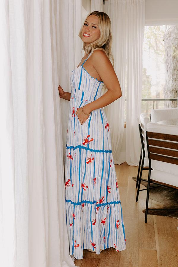Strolling Through Maine Stripe Maxi Dress Product Image