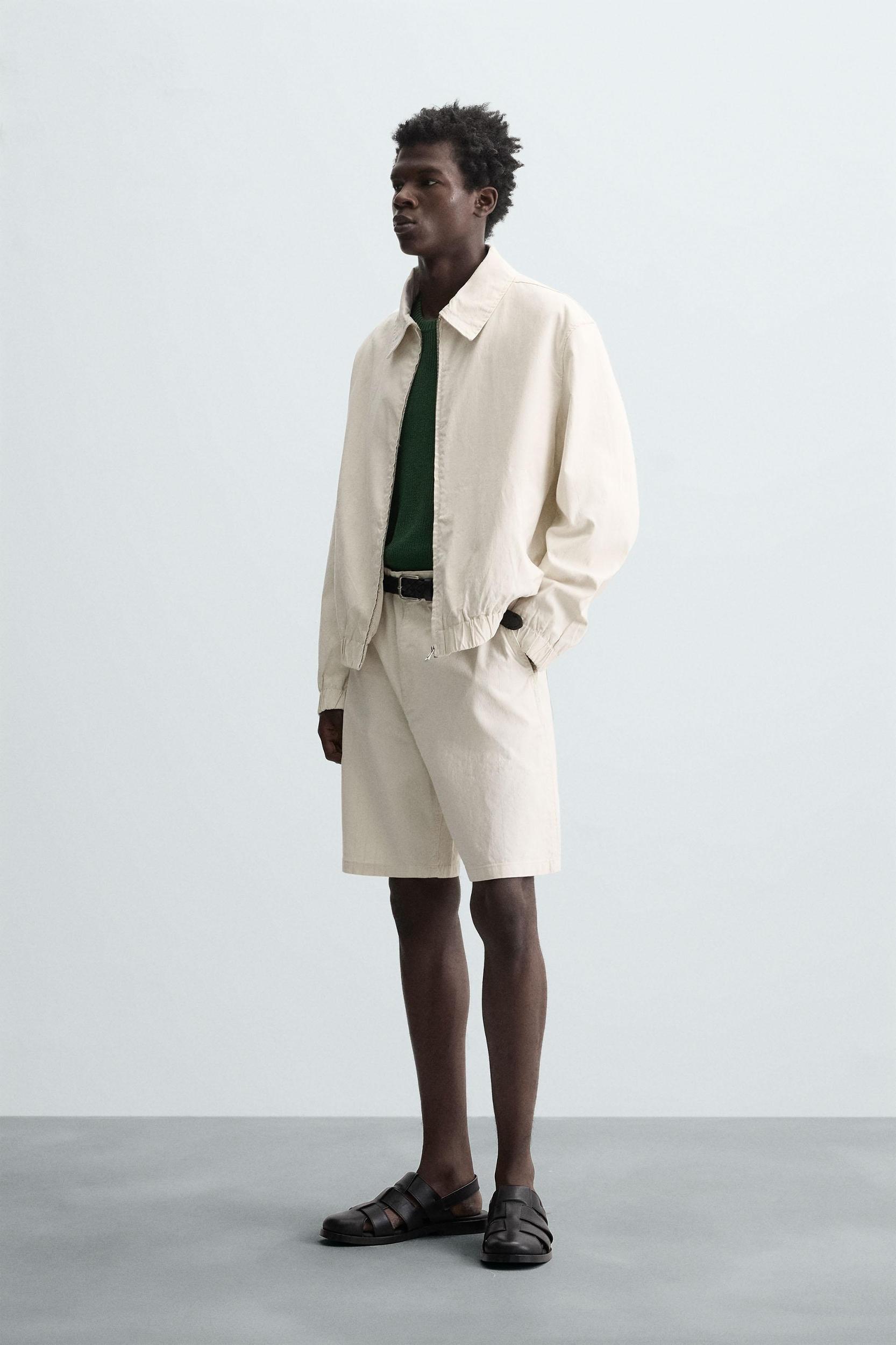 STRIPED REGULAR FIT SHORTS Product Image