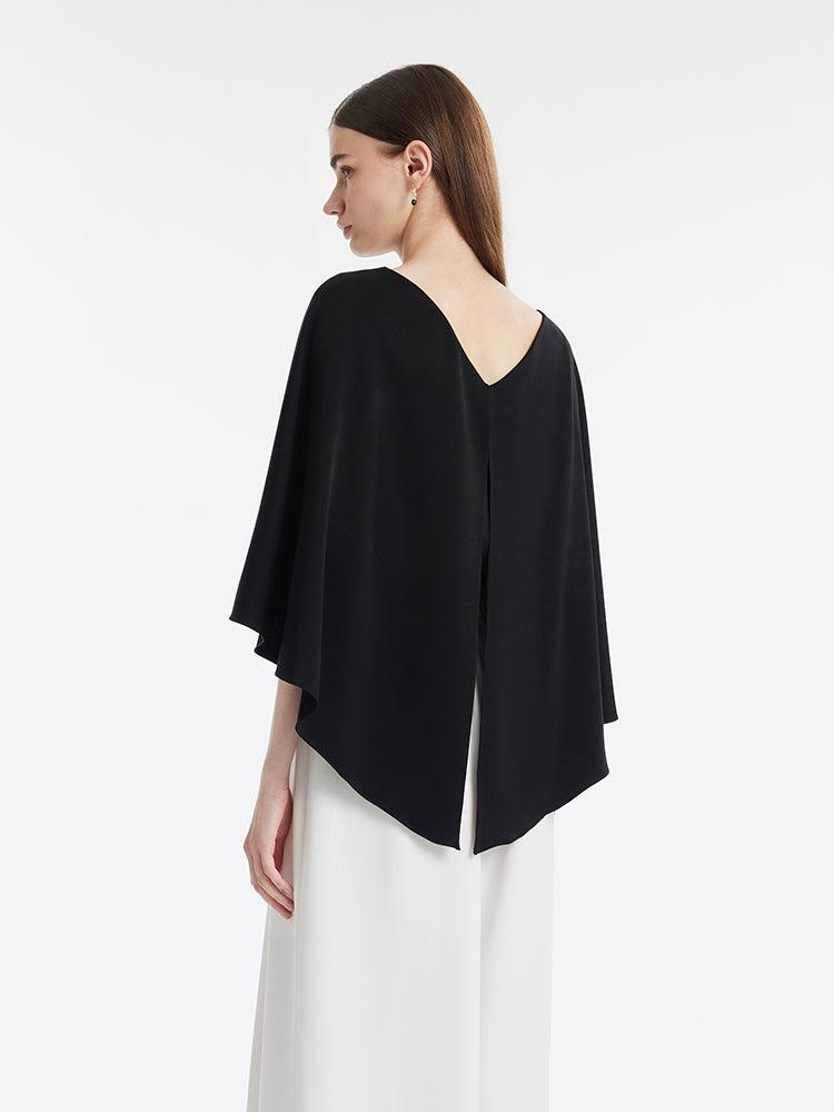 Triacetate Reversible Cape-Style Women Top Product Image