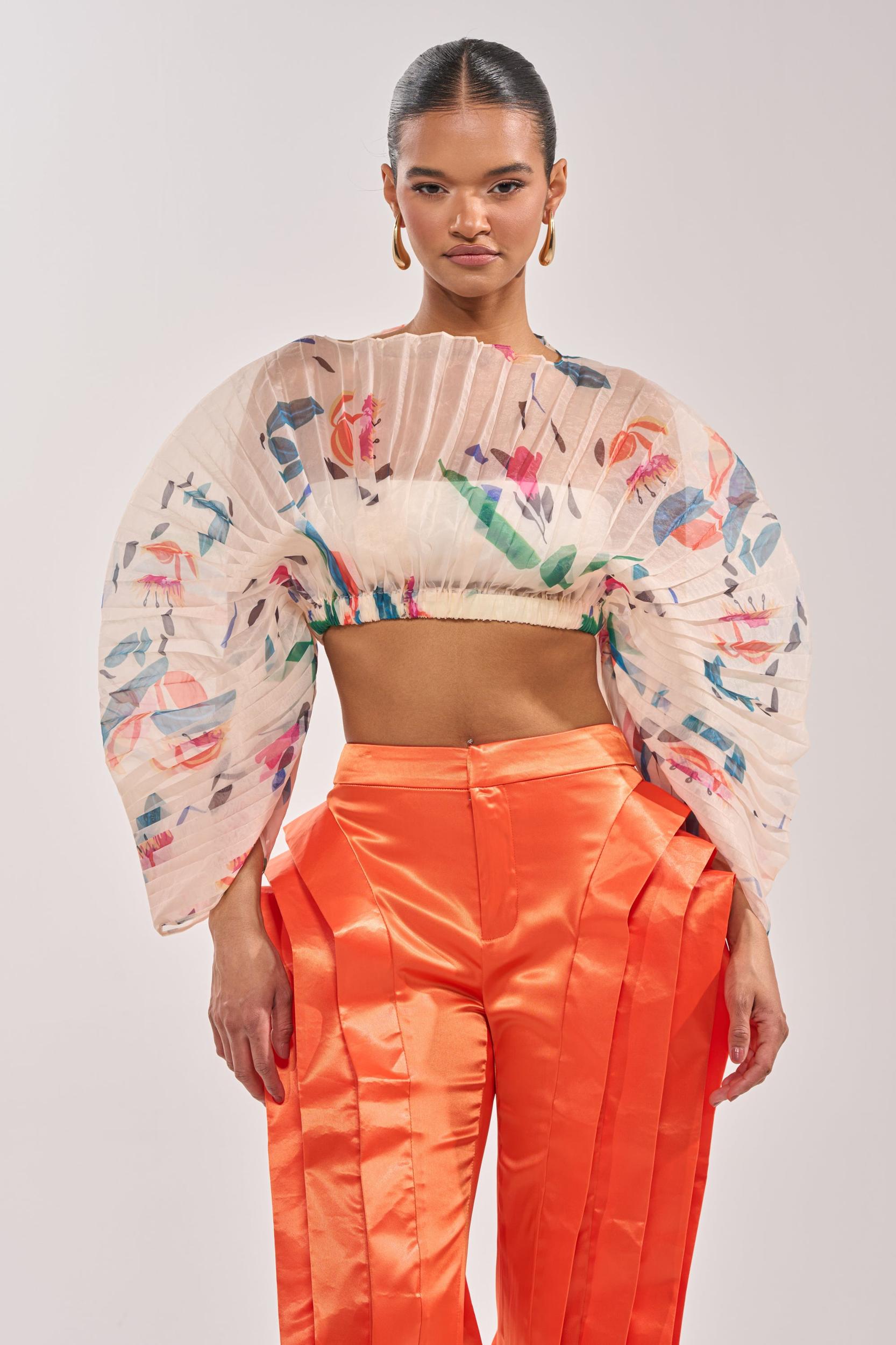 CANDY RAIN PLEATED BLOUSE Product Image