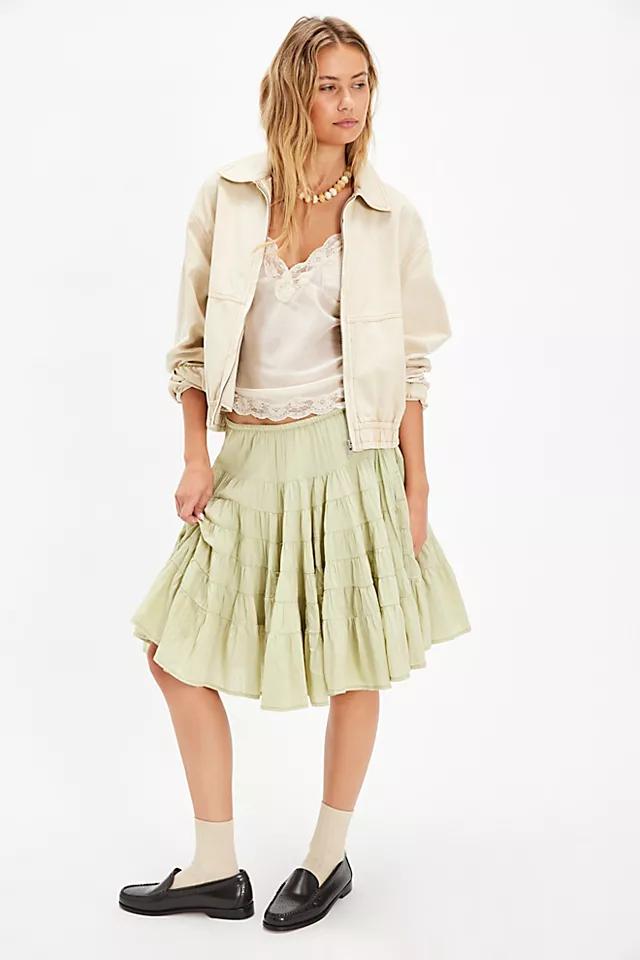 Many Layers Solid Midi Skirt Product Image