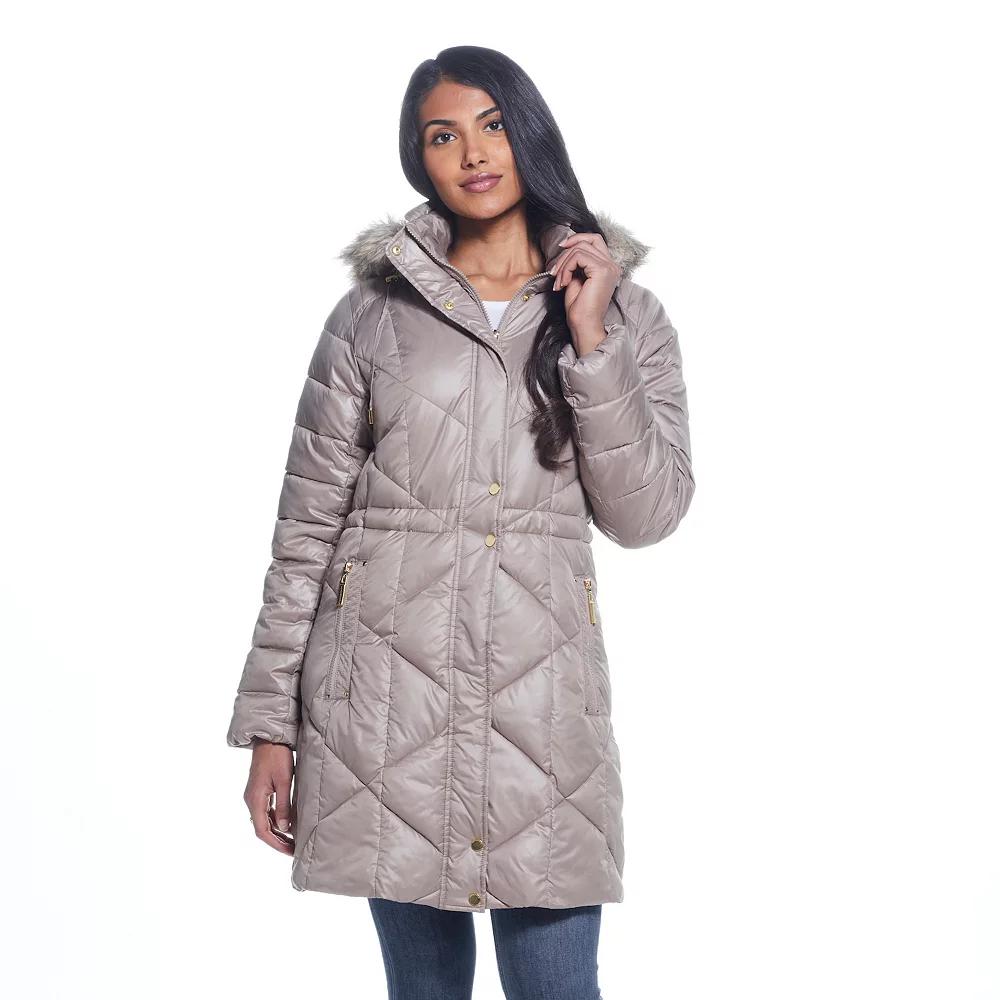 Women's Weathercast Hood Quilted Puffer Coat,  Product Image