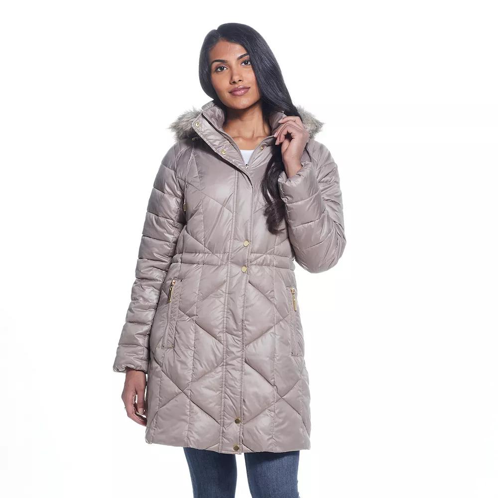 Women's Weathercast Hood Quilted Puffer Coat,  Product Image