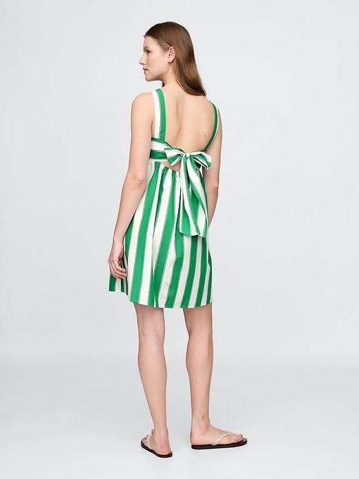 Poplin Tie-Back Mini Dress Product Image