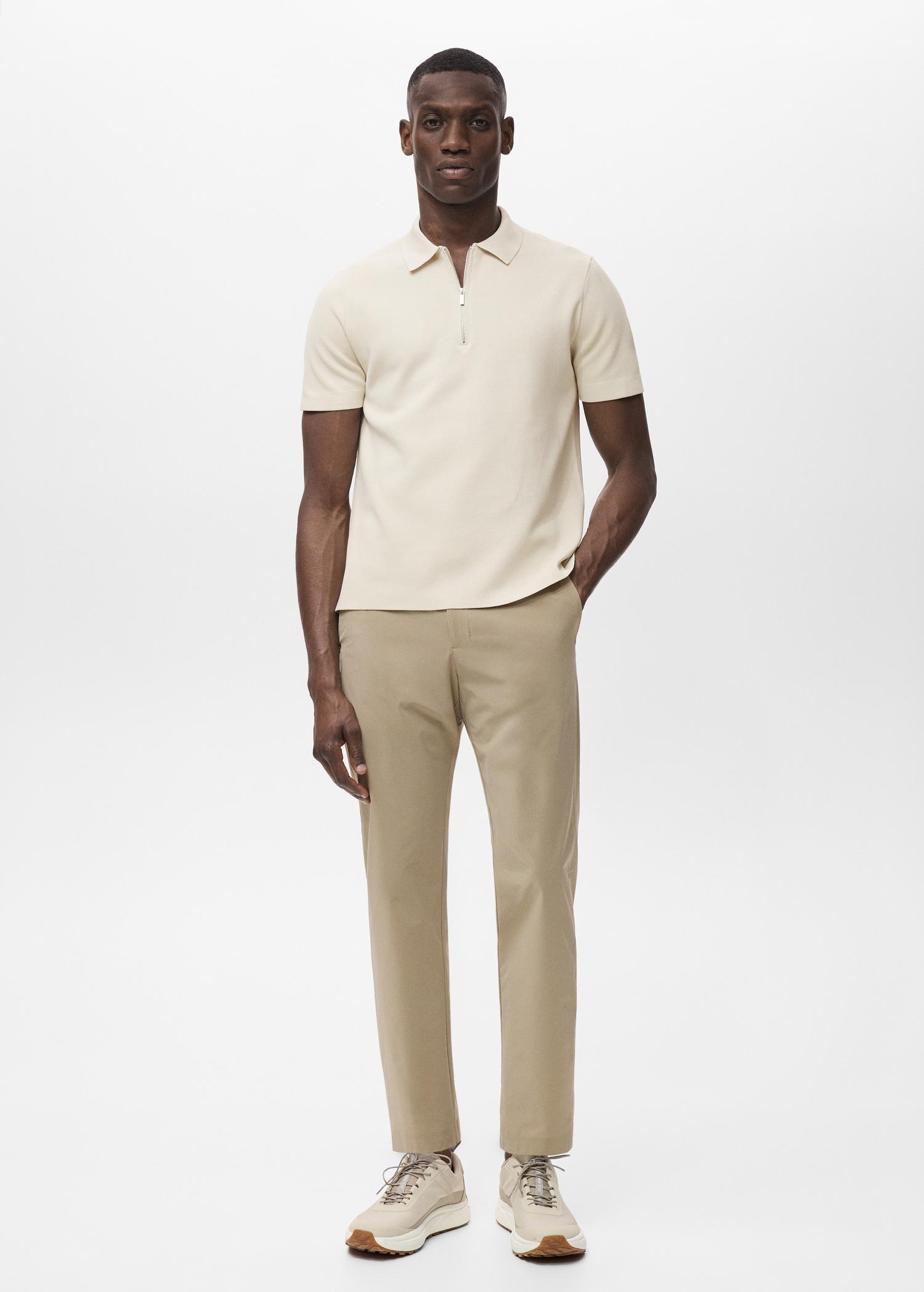 Slim-fit water-repellent pants - Men | MANGO USA Product Image