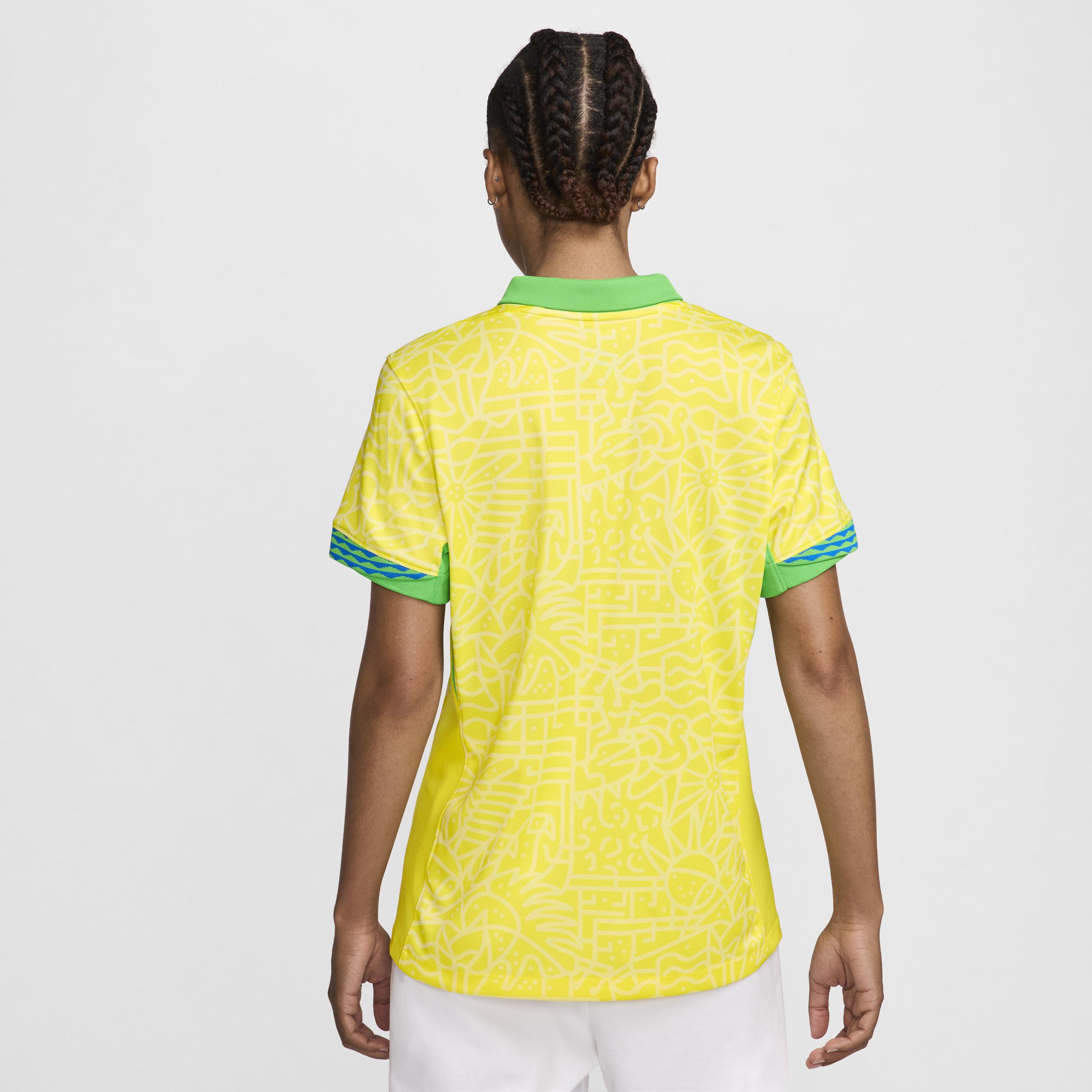 Brazil 2024 Stadium Home Nike Womens Dri-FIT Soccer Replica Jersey | FJ4334-706 Product Image