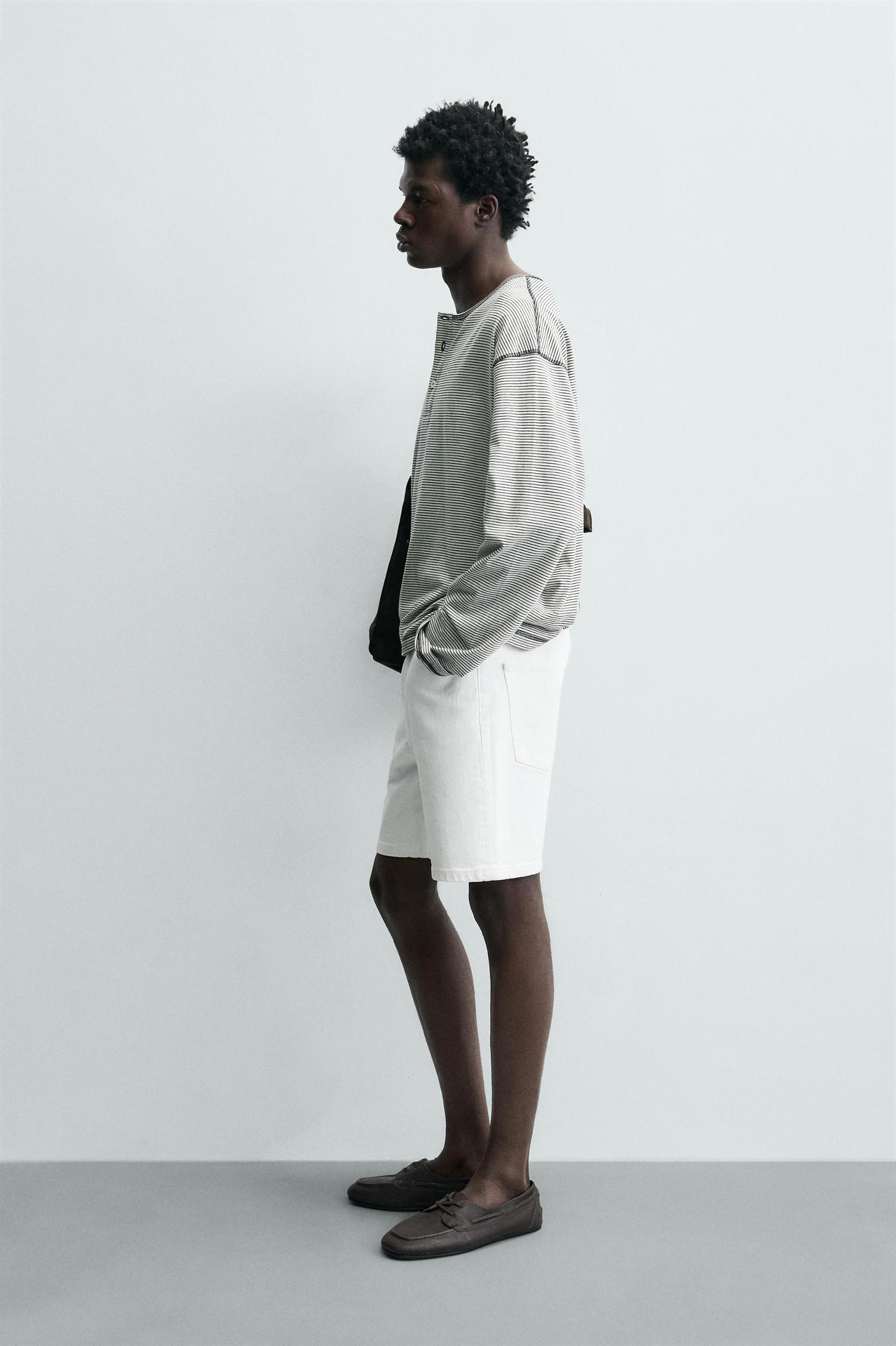 REGULAR FIT DENIM SHORTS Product Image