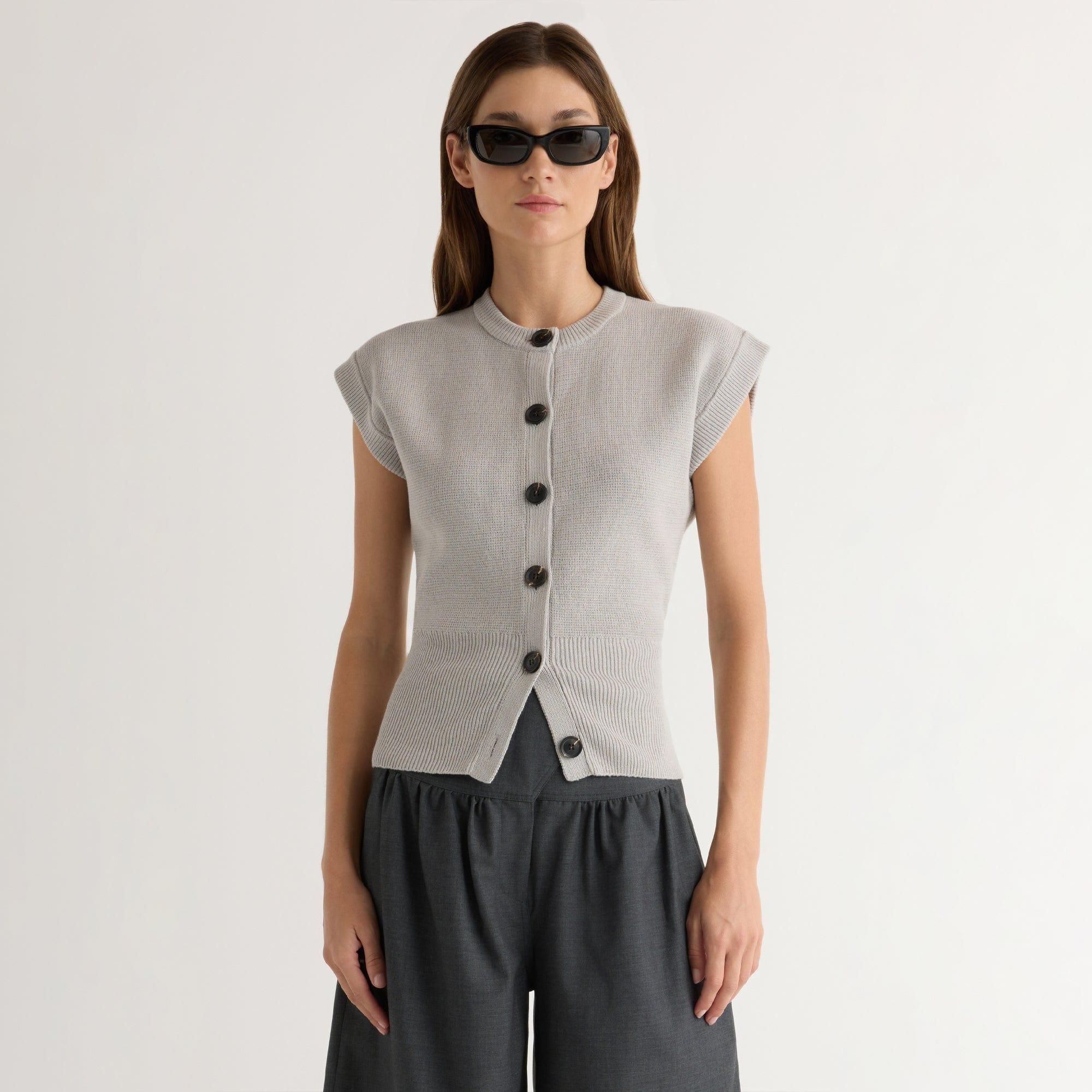 Solea Button Knit Vest Product Image