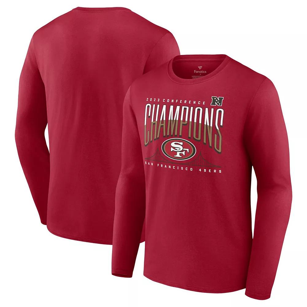 Men's Fanatics Branded Scarlet San Francisco 49ers 2023 NFC Champions Hometown Not Done Long Sleeve T-Shirt, Size: 3XL, Red Product Image