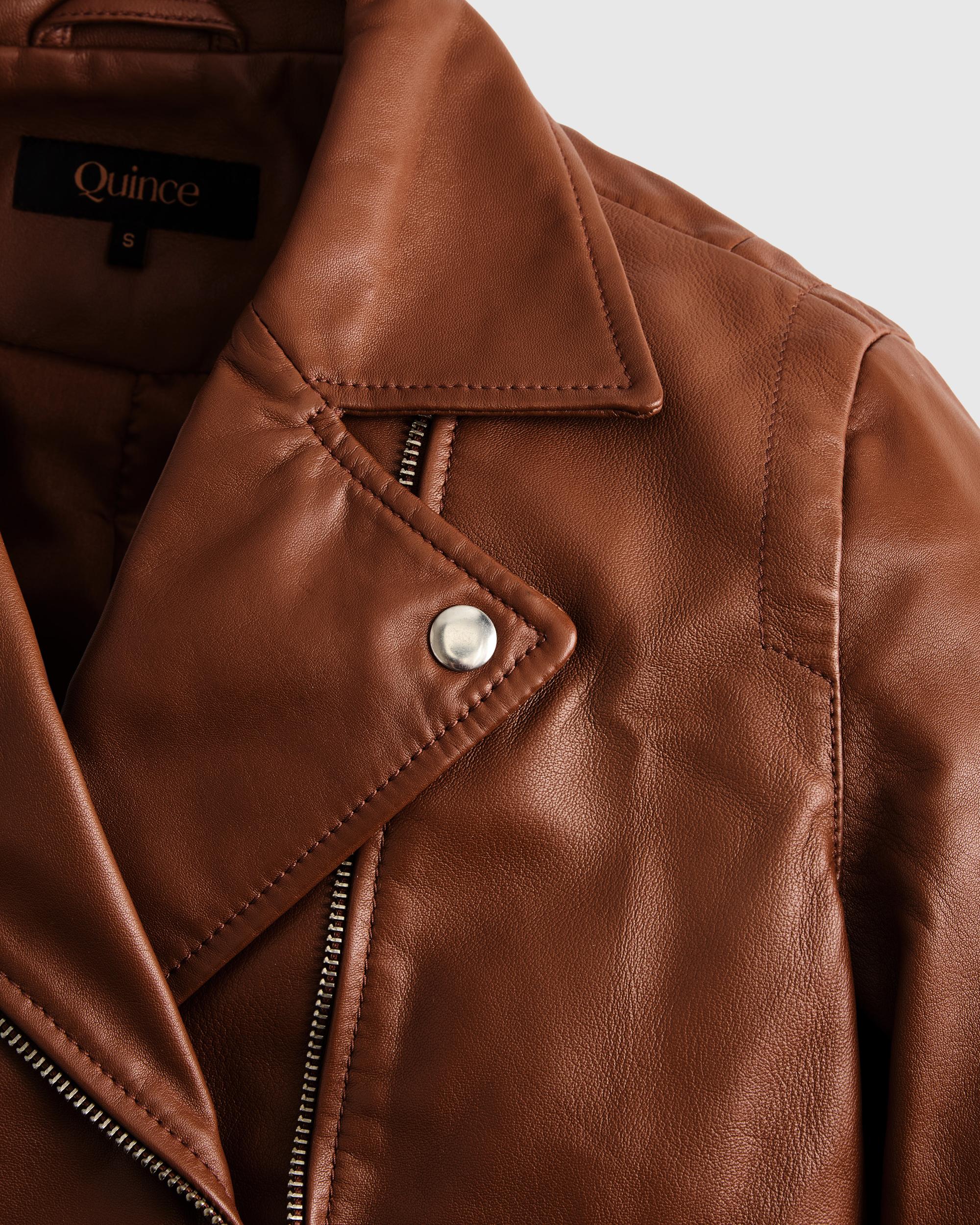 Quince | Women's 100% Washed Leather Biker Jacket Size XL Product Image