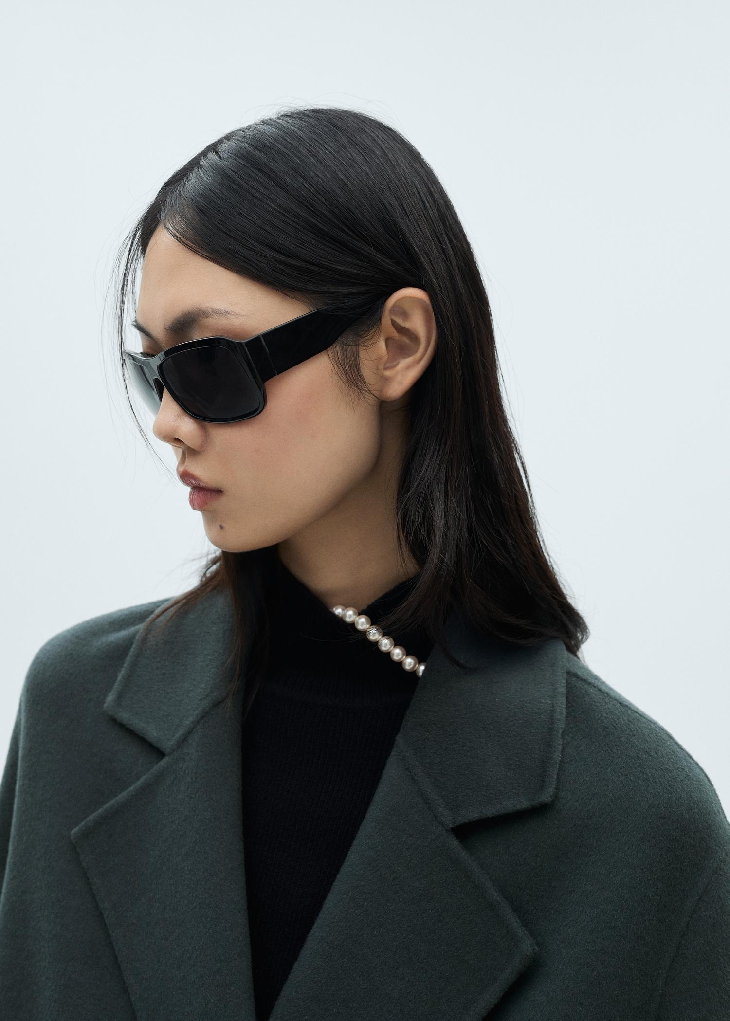 Handmade oversized wool coat - Women | MANGO USA Product Image