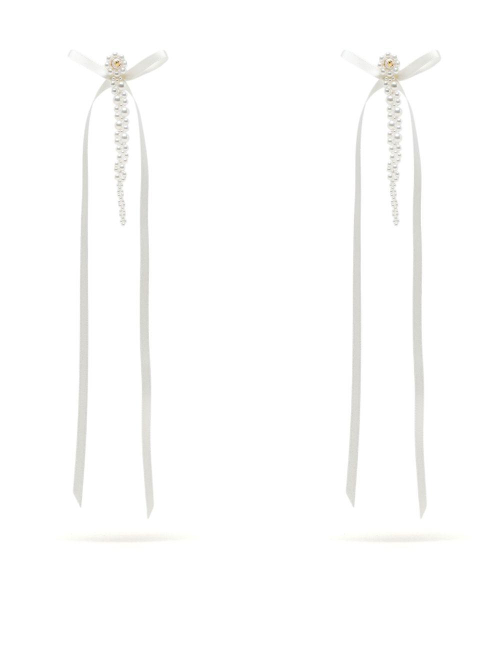 Bow Ribbon Drip earrings Product Image