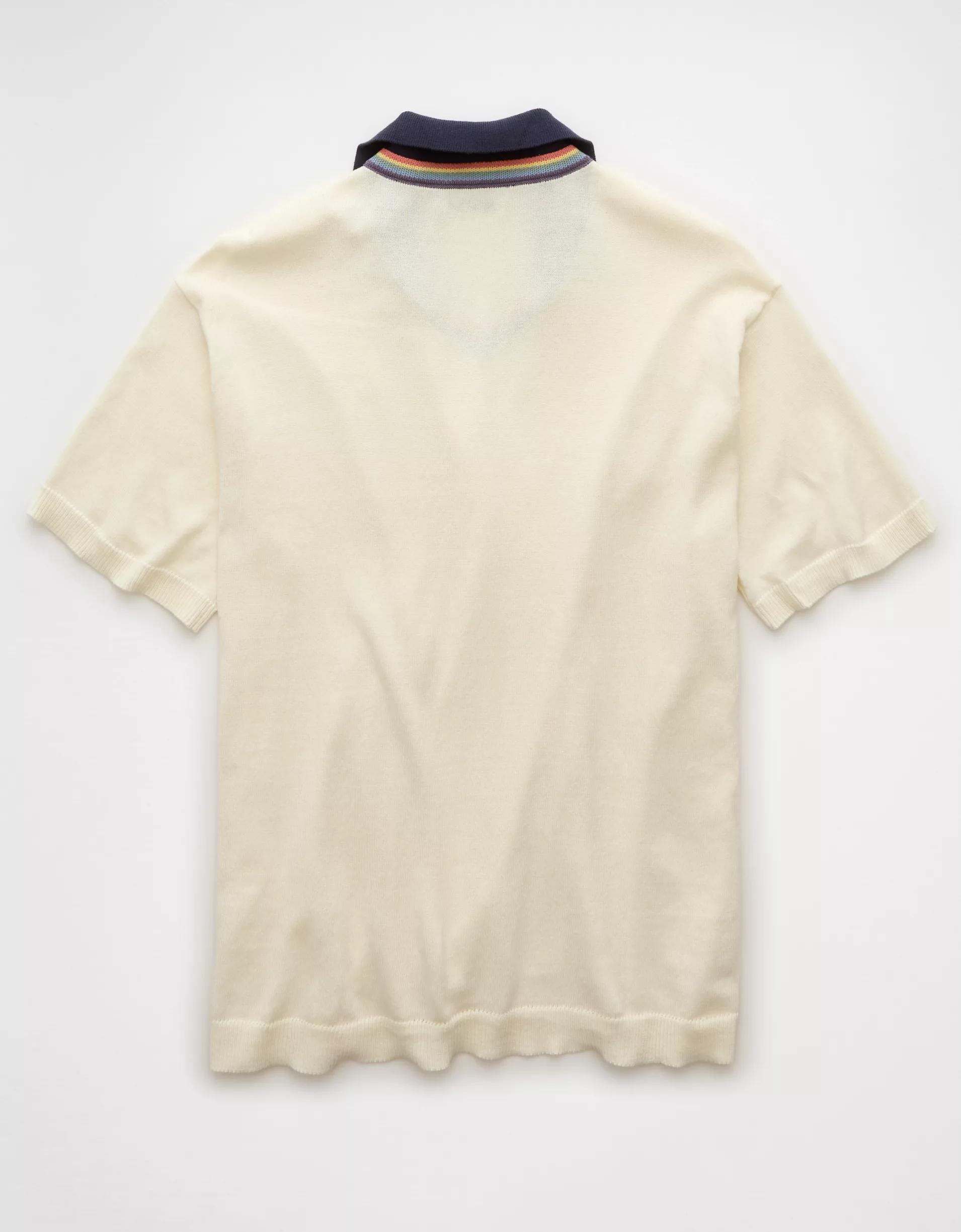 AE Pride Weekend Sweater Polo Shirt Product Image