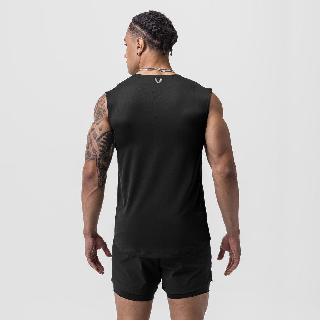 0757. AeroSilver® Cutoff Tank - Black "ASRV" Product Image