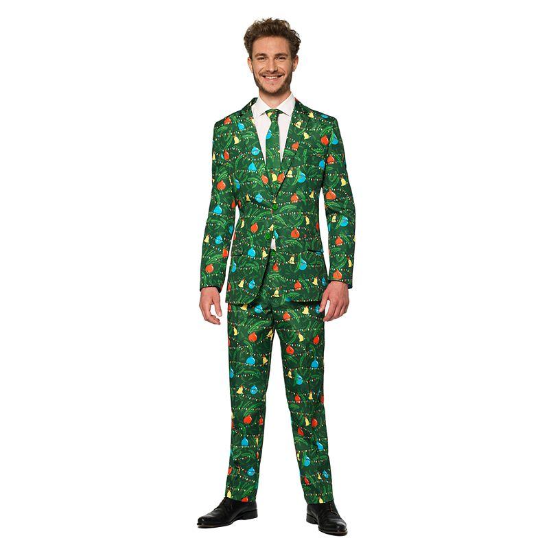 Men's Suitmeister Christmas Green Tree Light Up Suit,  Product Image