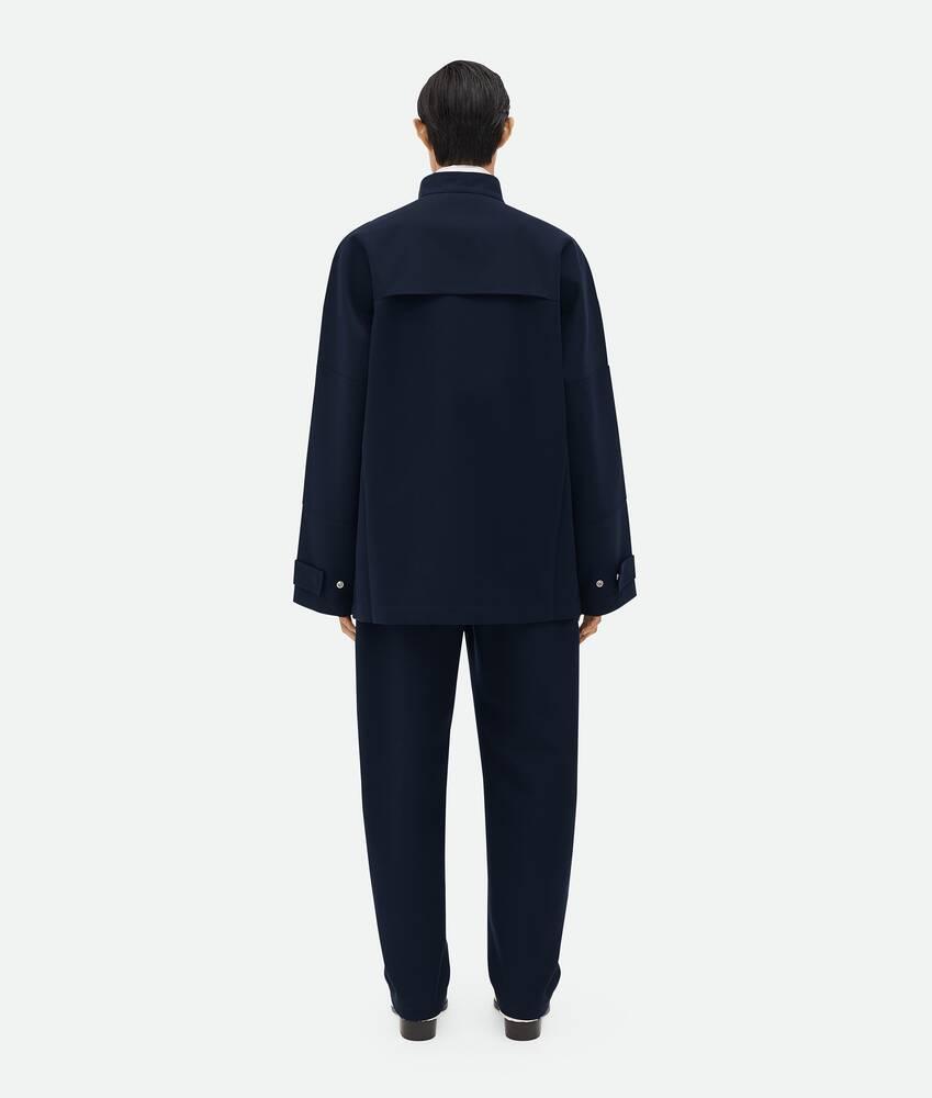 Men's Bonded Wool And Cotton Jacket in Navy / Black Product Image