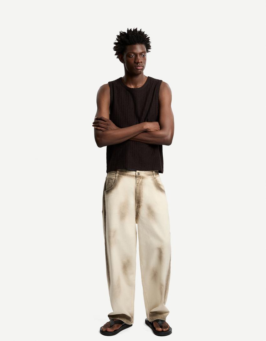 Super baggy printed pants Product Image