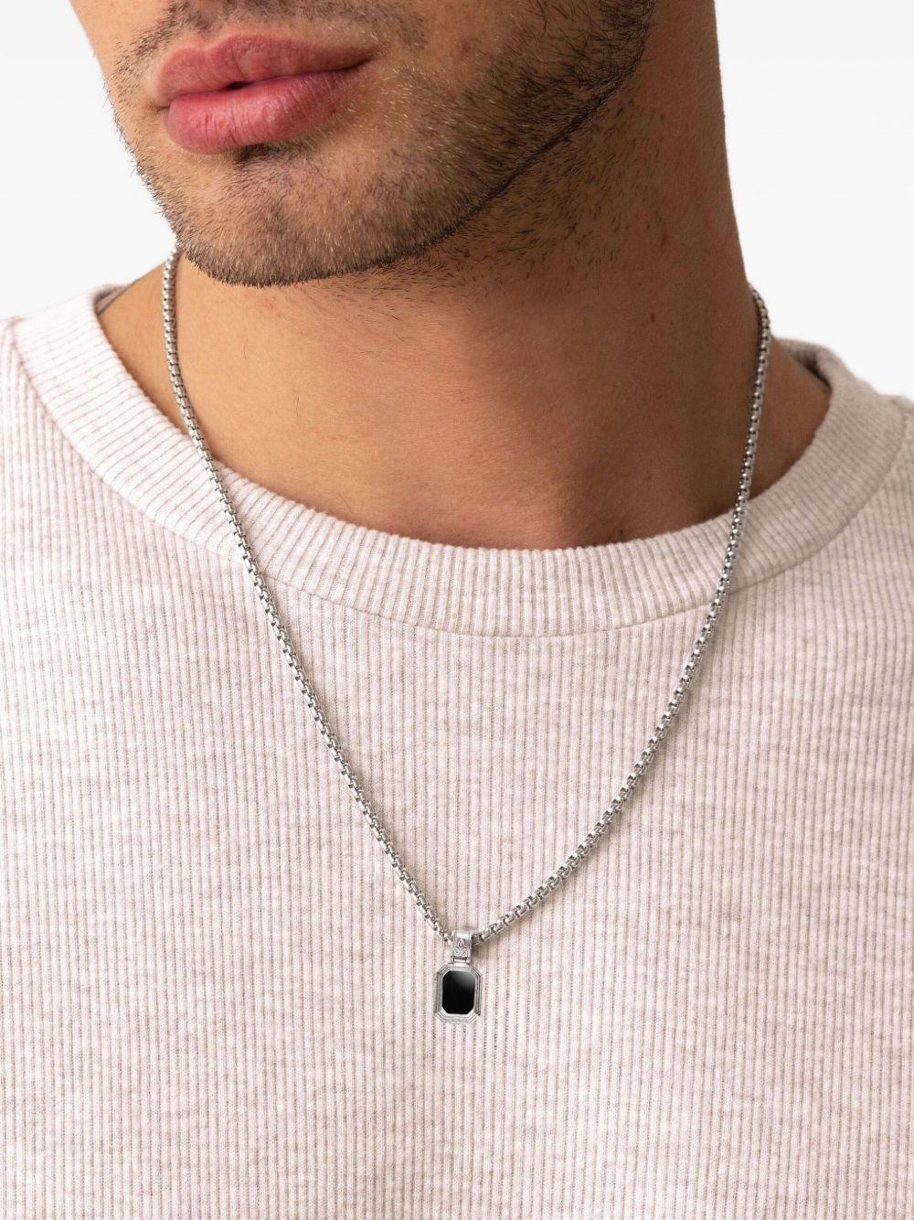 turquoise and onyx necklace Product Image