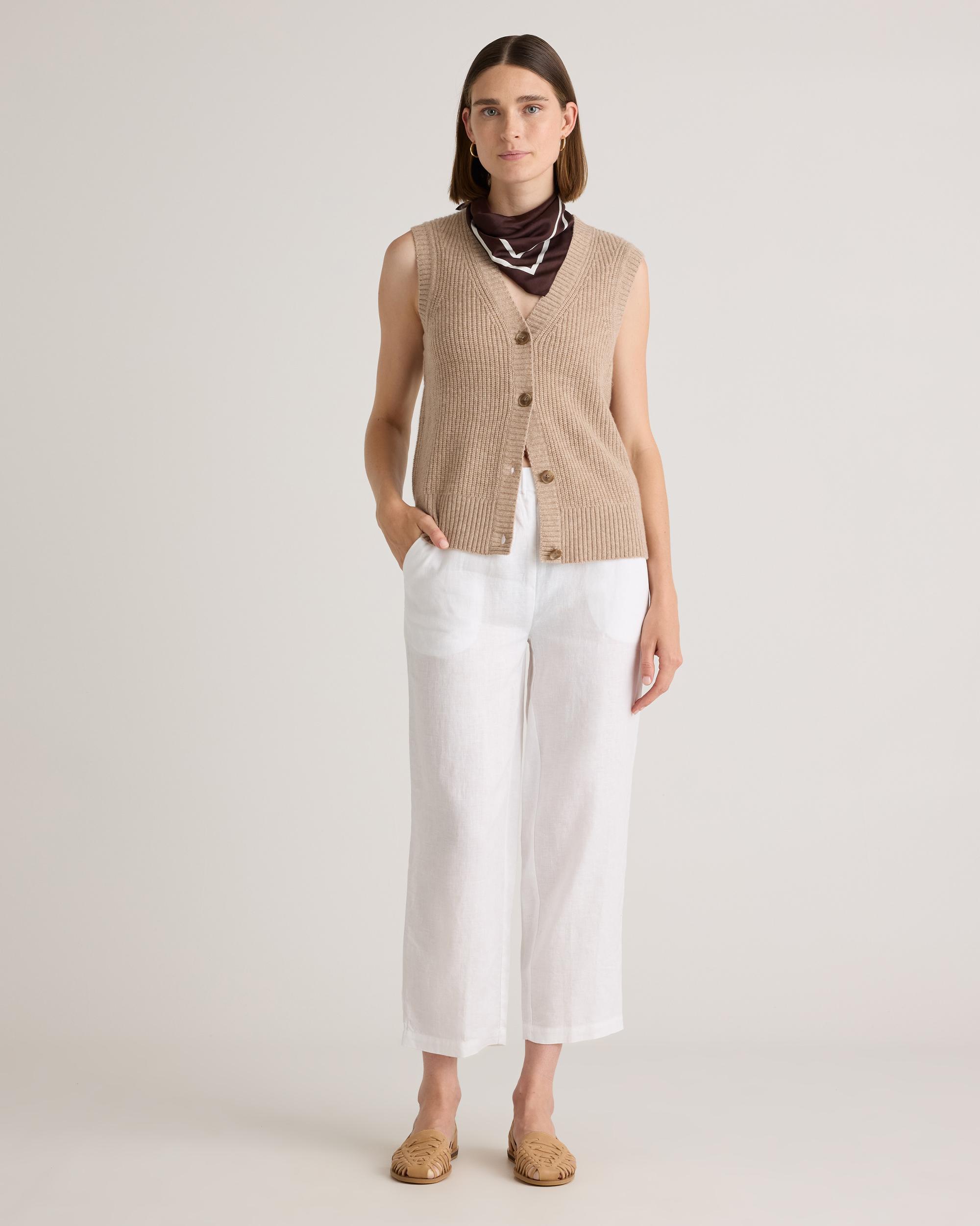 Quince | Women's Mongolian Cashmere Fisherman Sweater Vest Product Image