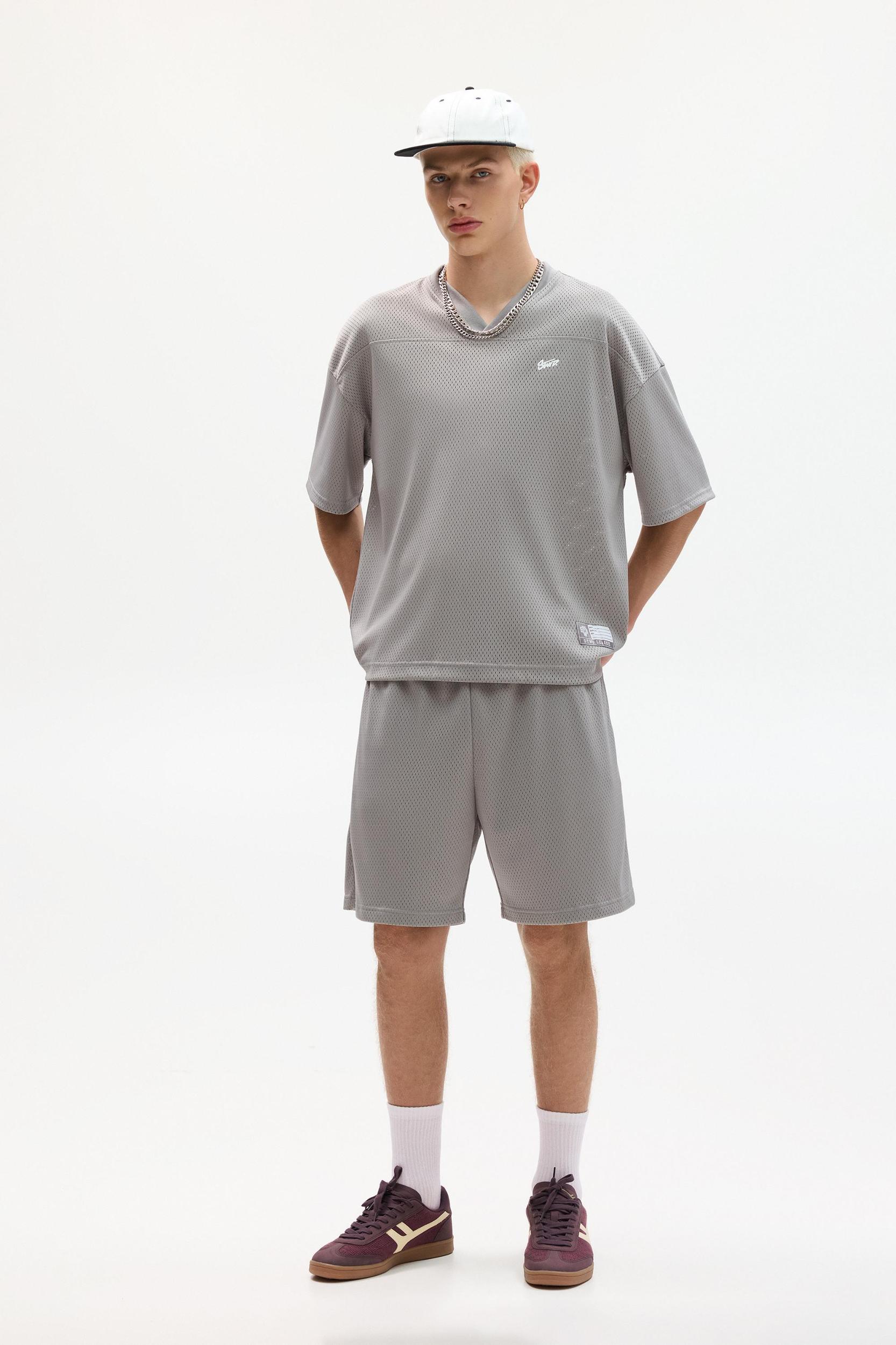 Mesh Bermuda sweat shorts Product Image