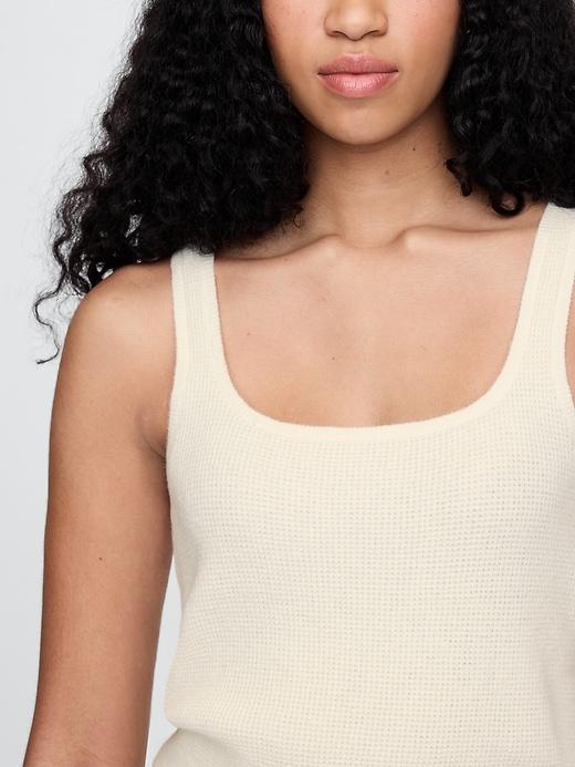 CashSoft Waffle PJ Cropped Tank Top Product Image