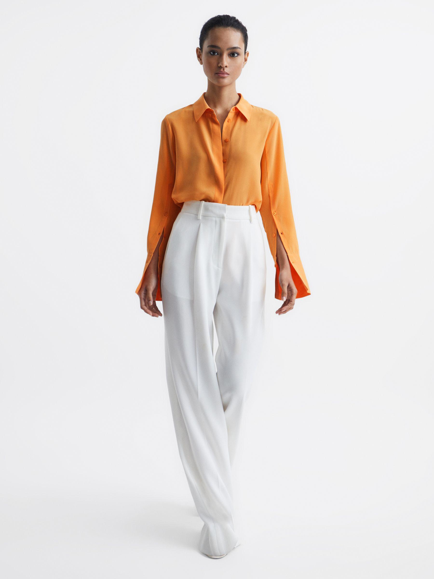 Silk Shirt in Orange Product Image