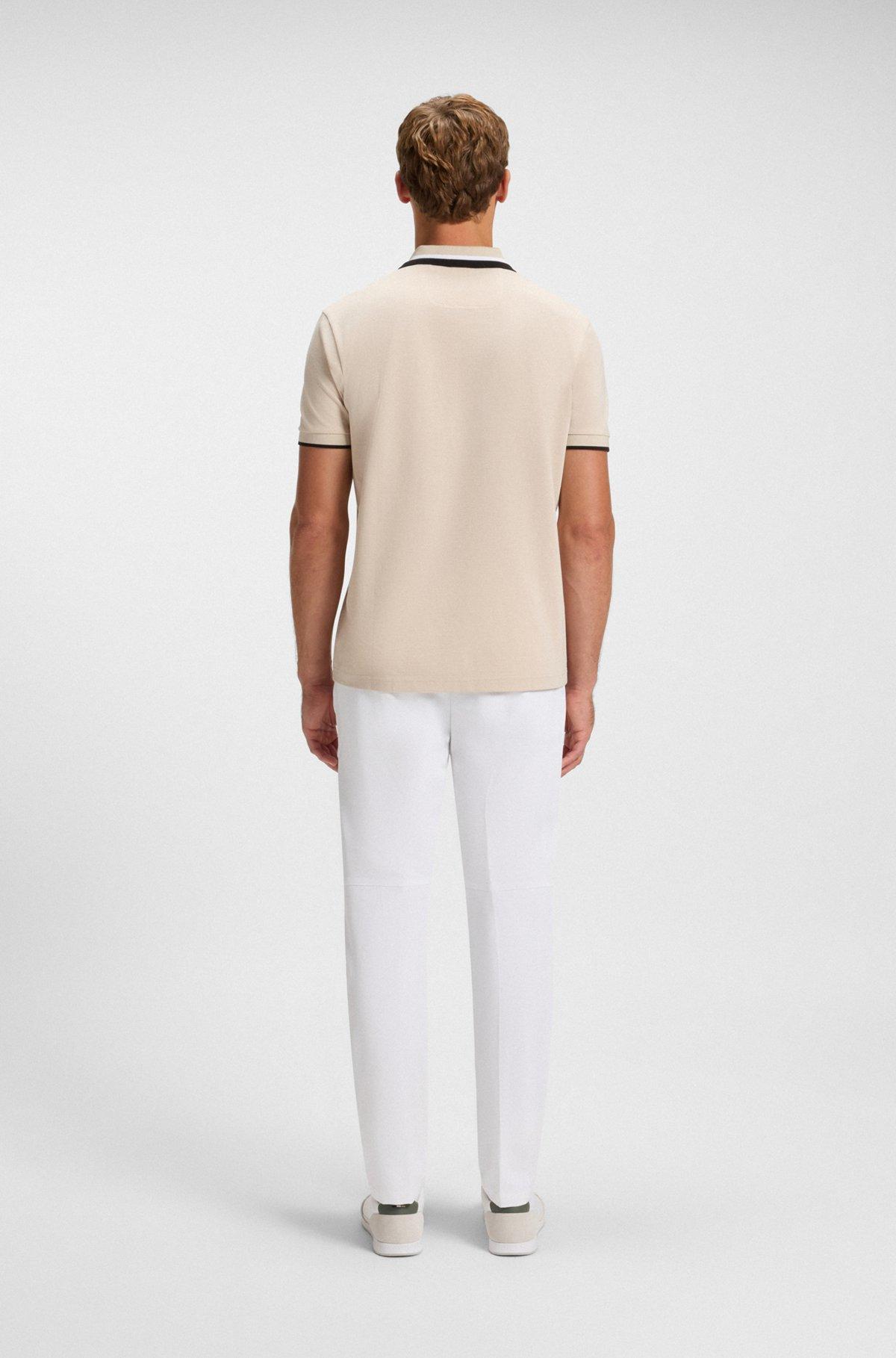 Paddy active polo shirt with contrast stripes Product Image