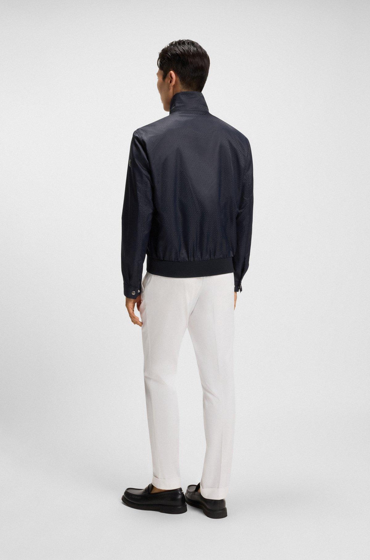 Water-repellent jacket with monogram jacquard Product Image