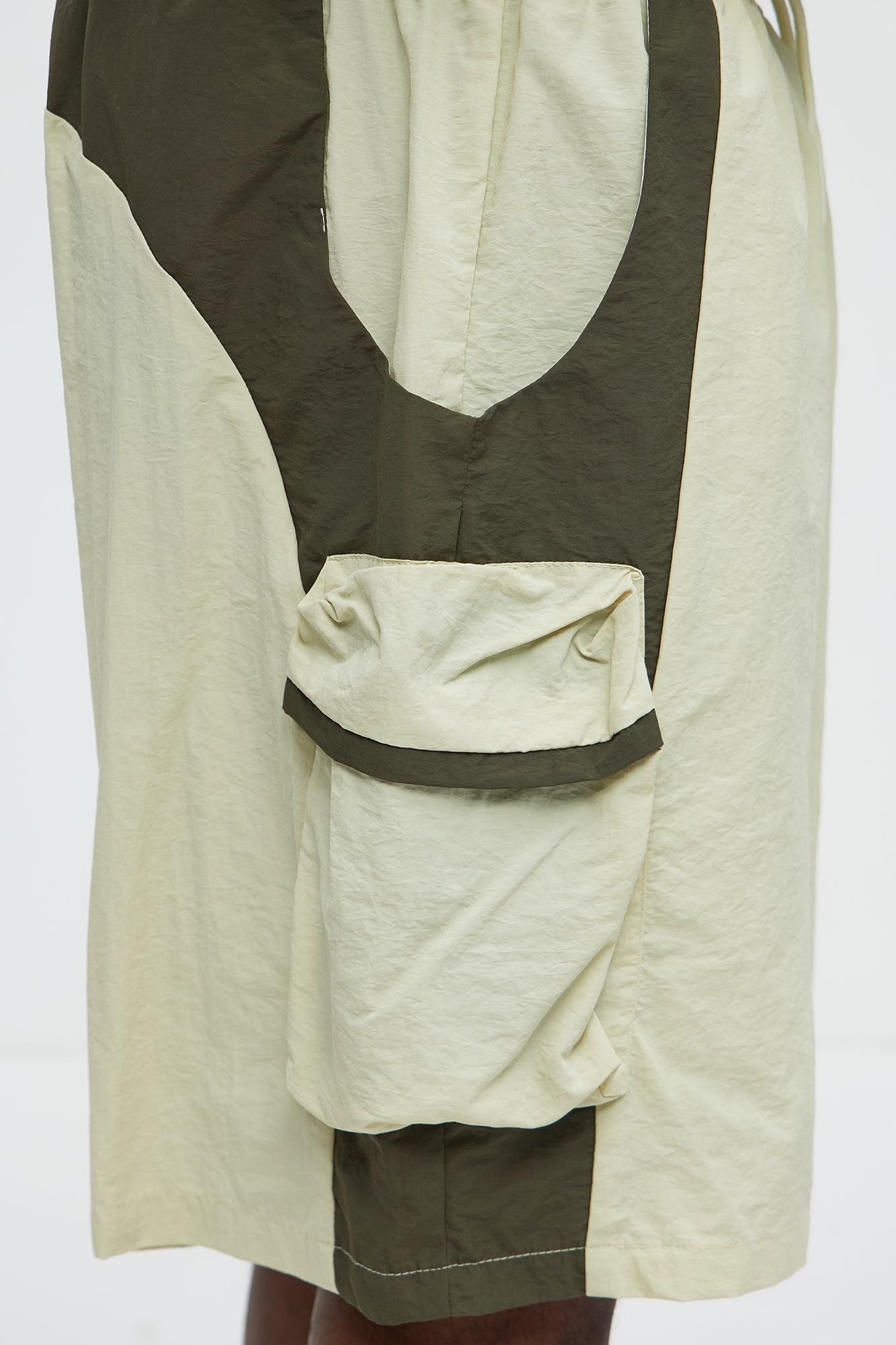 Side With Me Zipper Nylon Short - White/combo Product Image