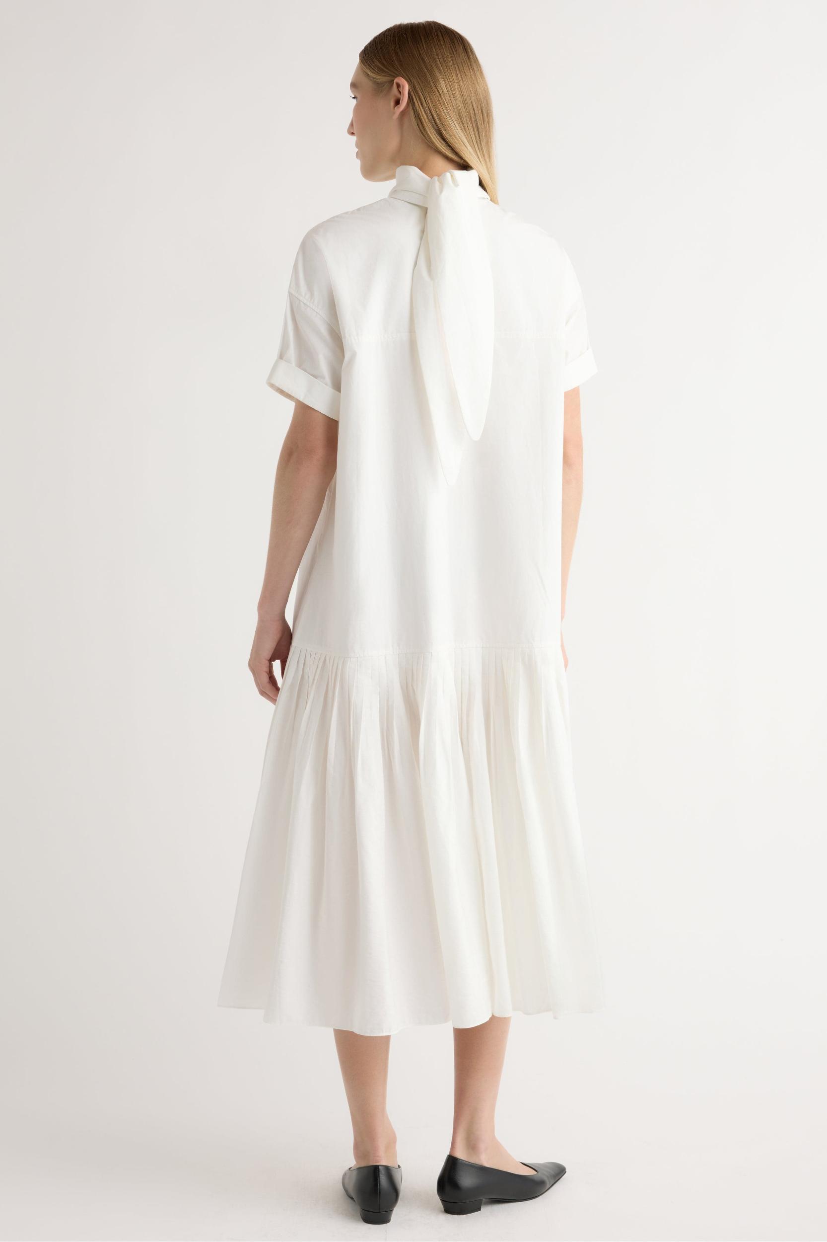 Babba Shirred Scarf-Neck Dress Product Image