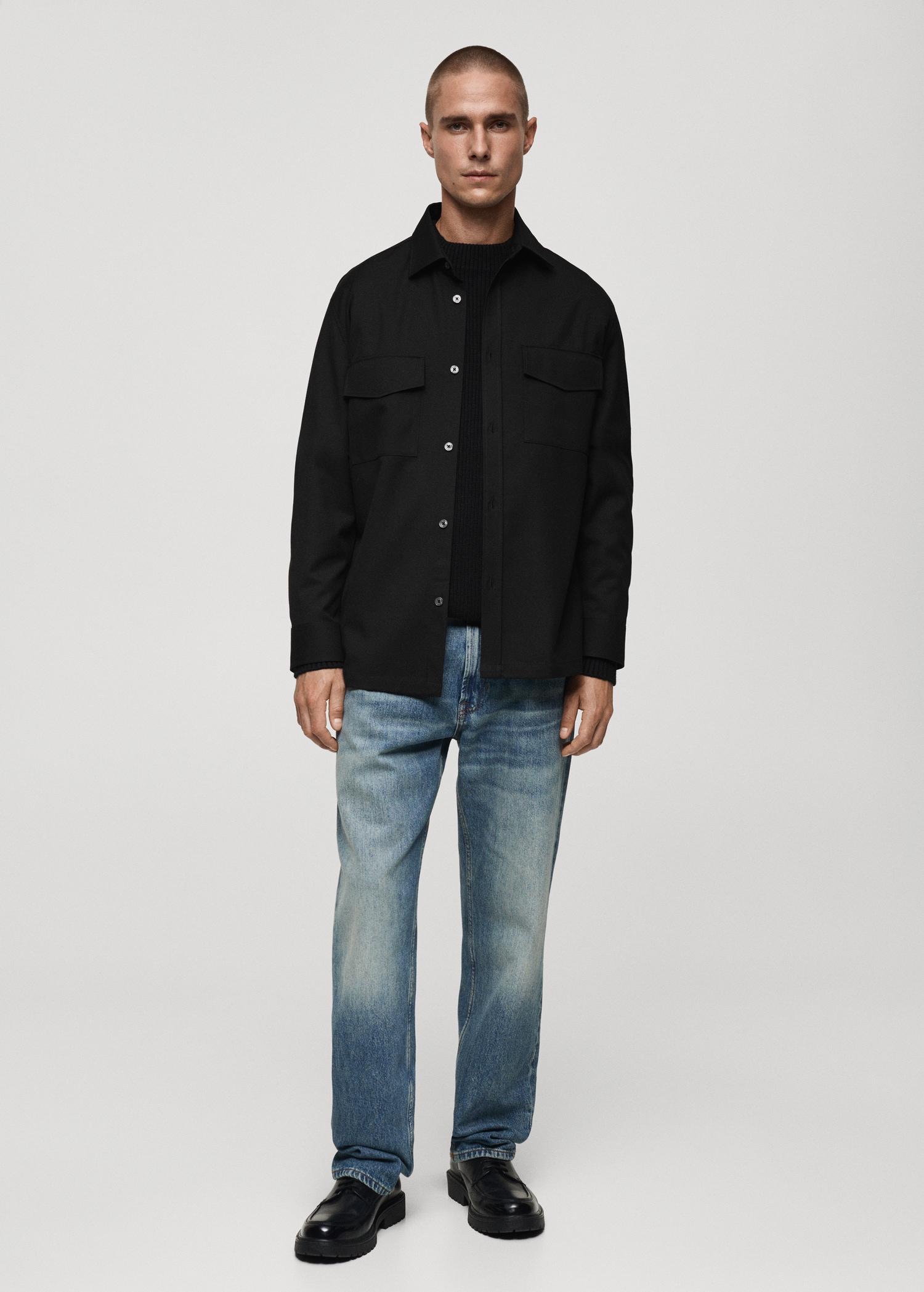 Regular fit pockets overshirt - Men | MANGO USA Product Image