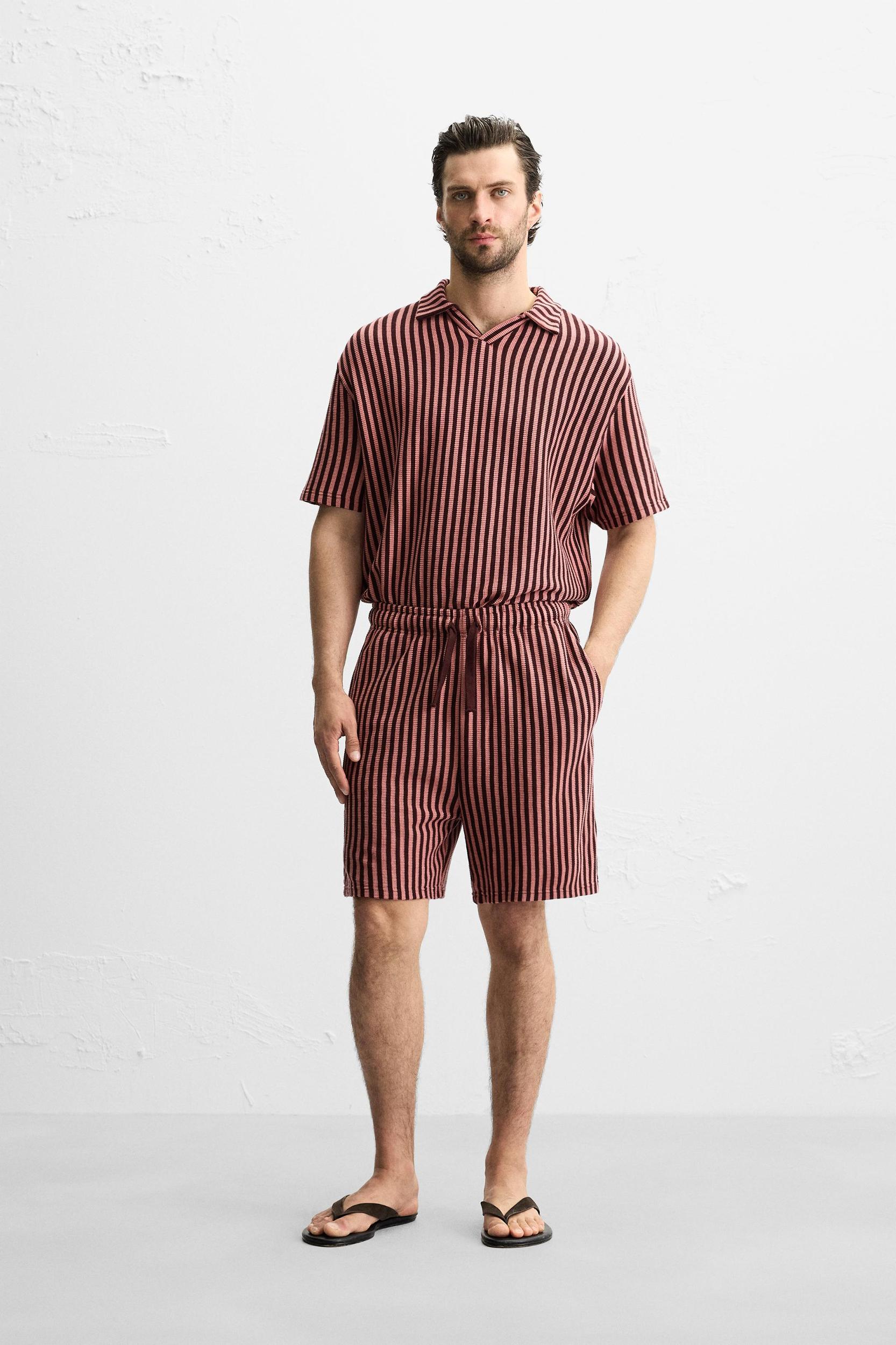STRIPED JACQUARD SHORTS Product Image