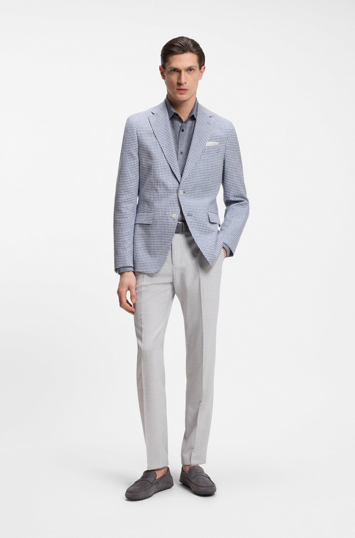 Slim-fit jacket with puppytooth pattern Product Image