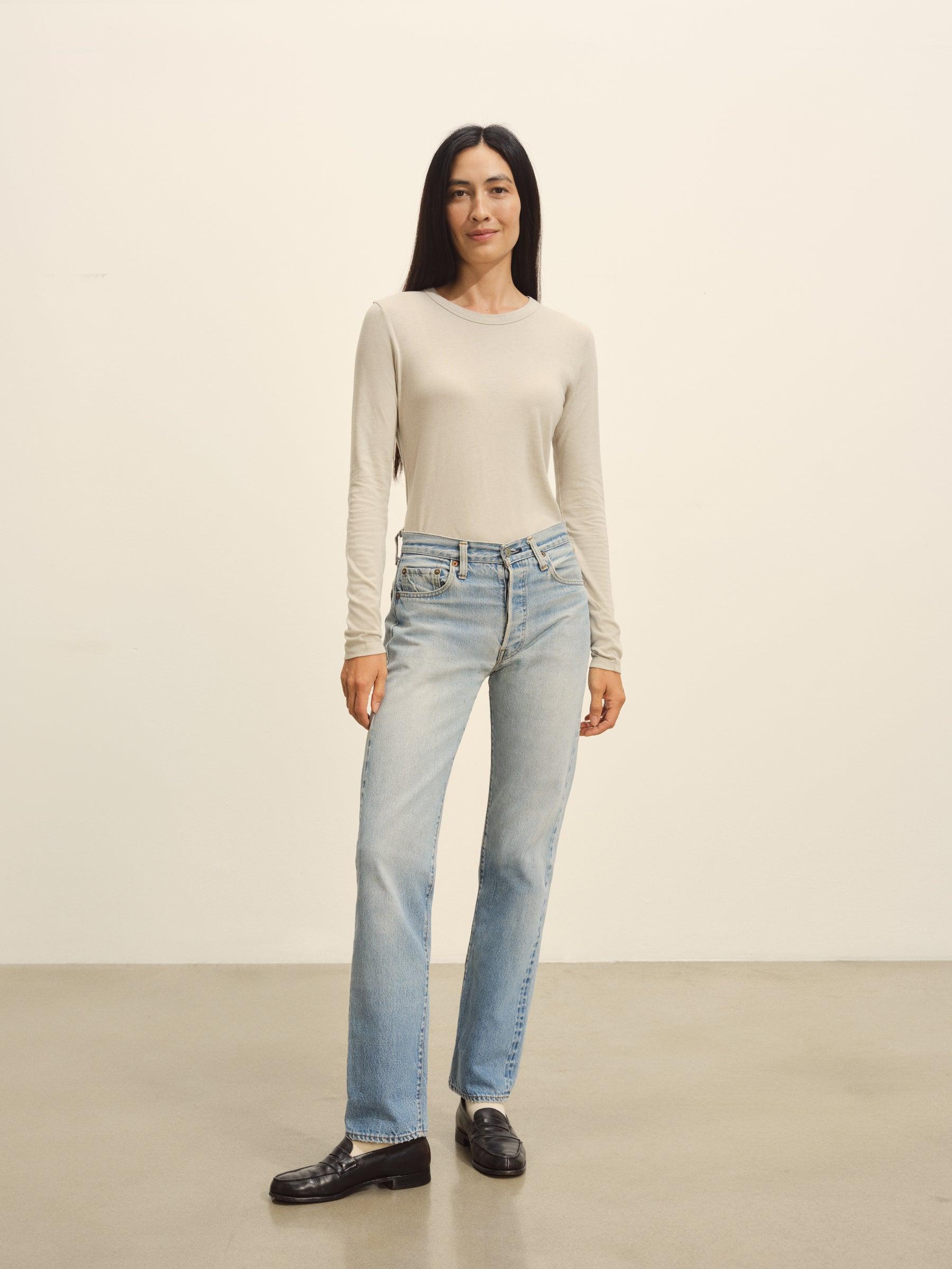 Sand Drift Cloud Jersey L/S Slim Crew Product Image