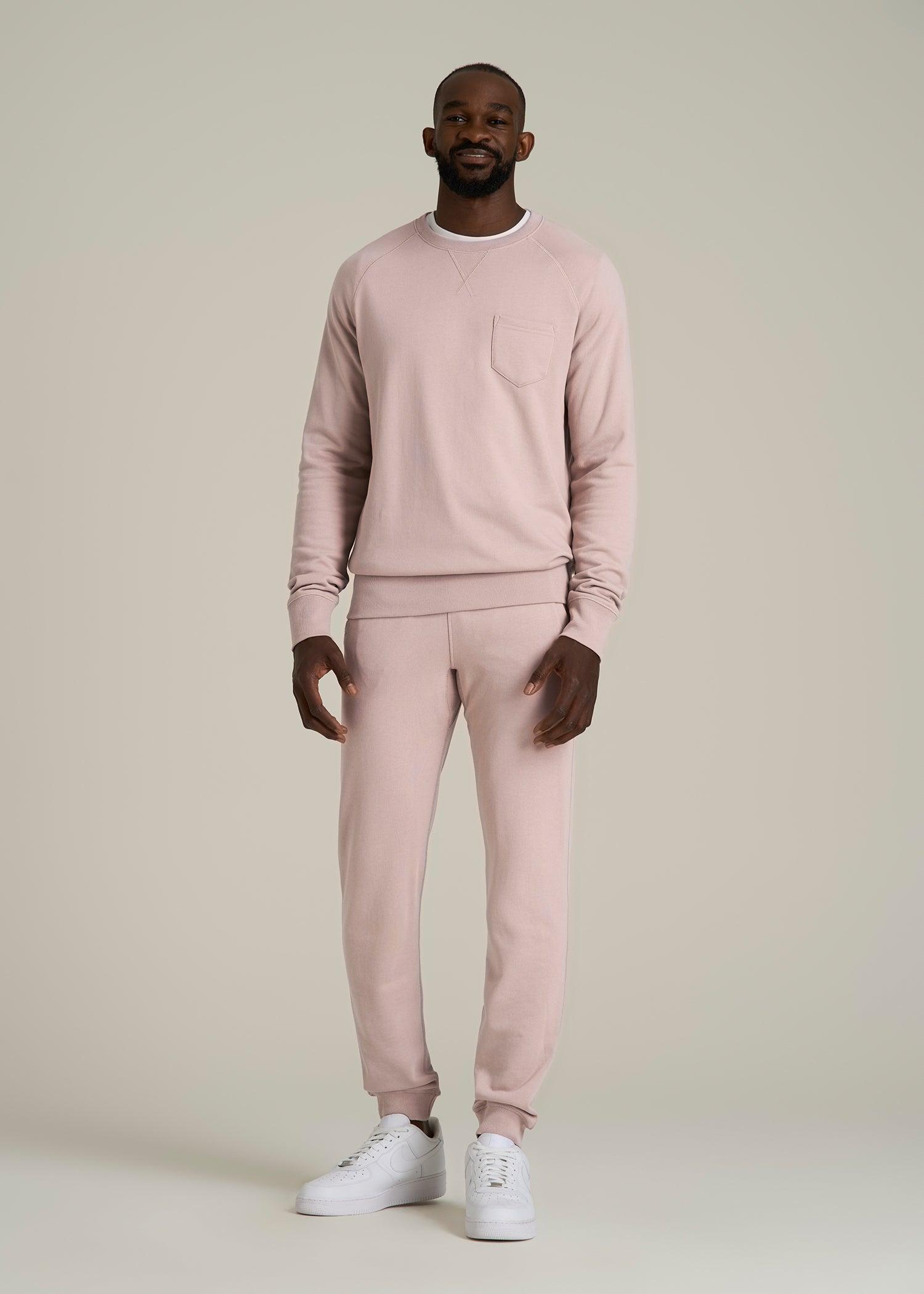 Wearever 2.0 French Terry Crewneck Sweatshirt for Tall Men in Desert Rose Male Product Image