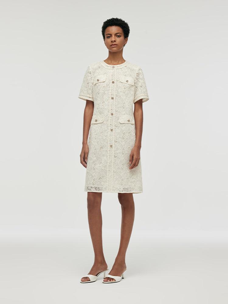 Lace Sequins Women Mini Dress Product Image