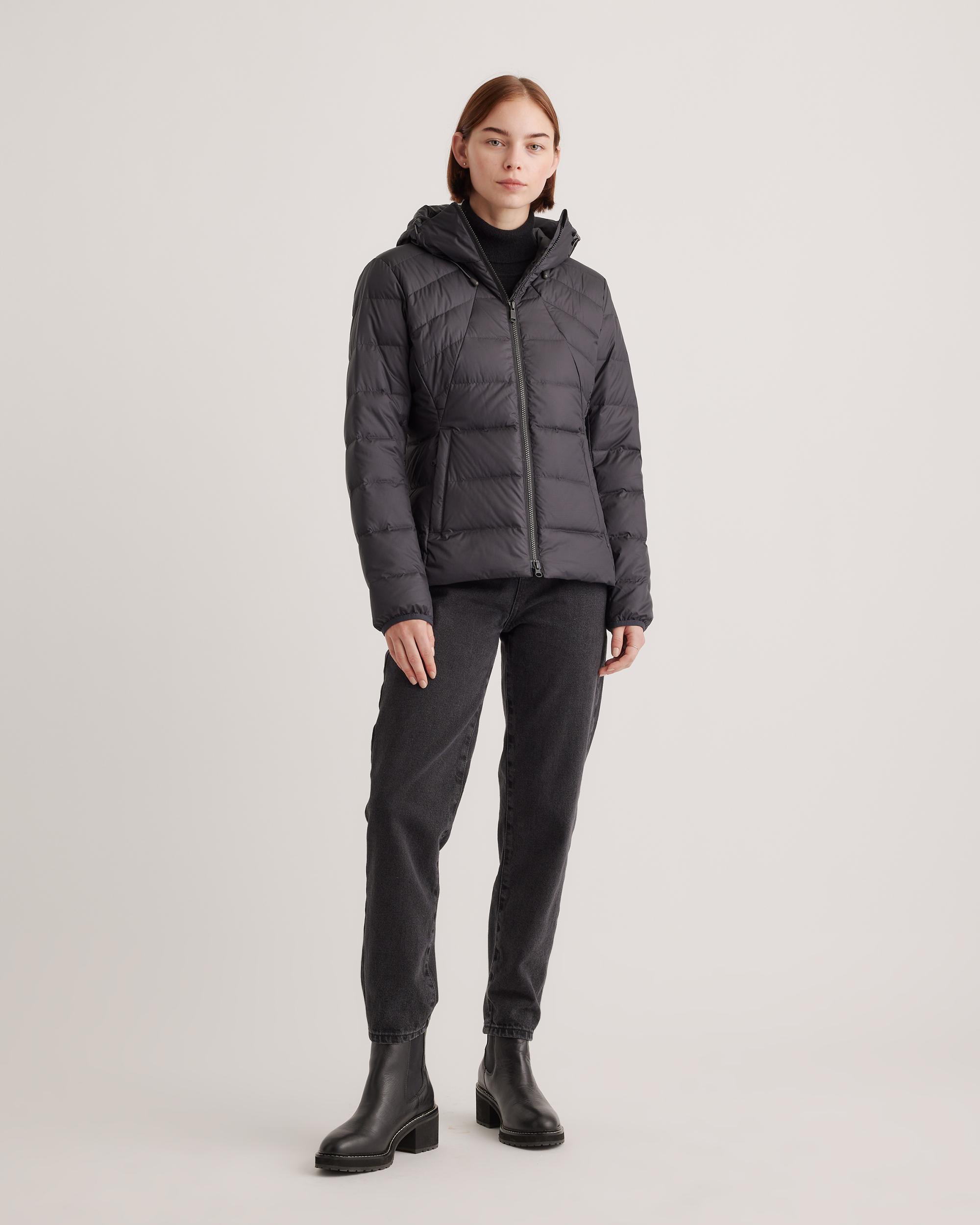 Quince | Women's Lightweight Down Packable Puffer Hooded Jacket Recycled Polyester Product Image