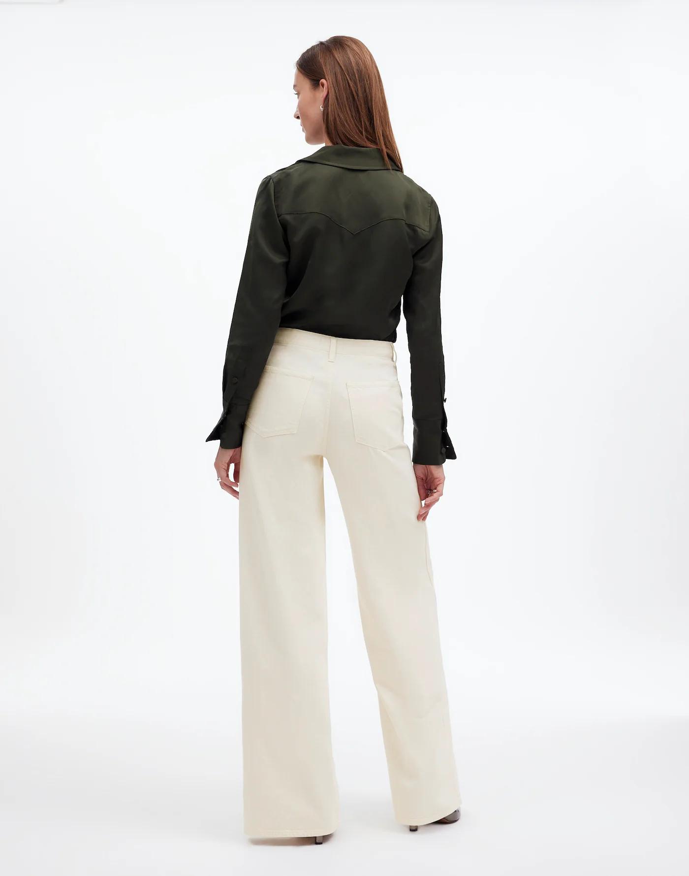 Wide Sweep Denim Trousers Product Image