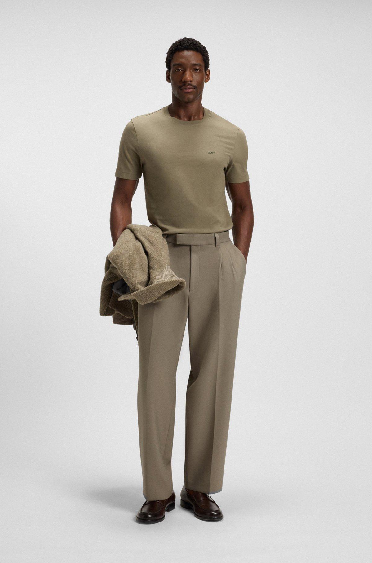 Relaxed-fit trousers with double pleat Product Image