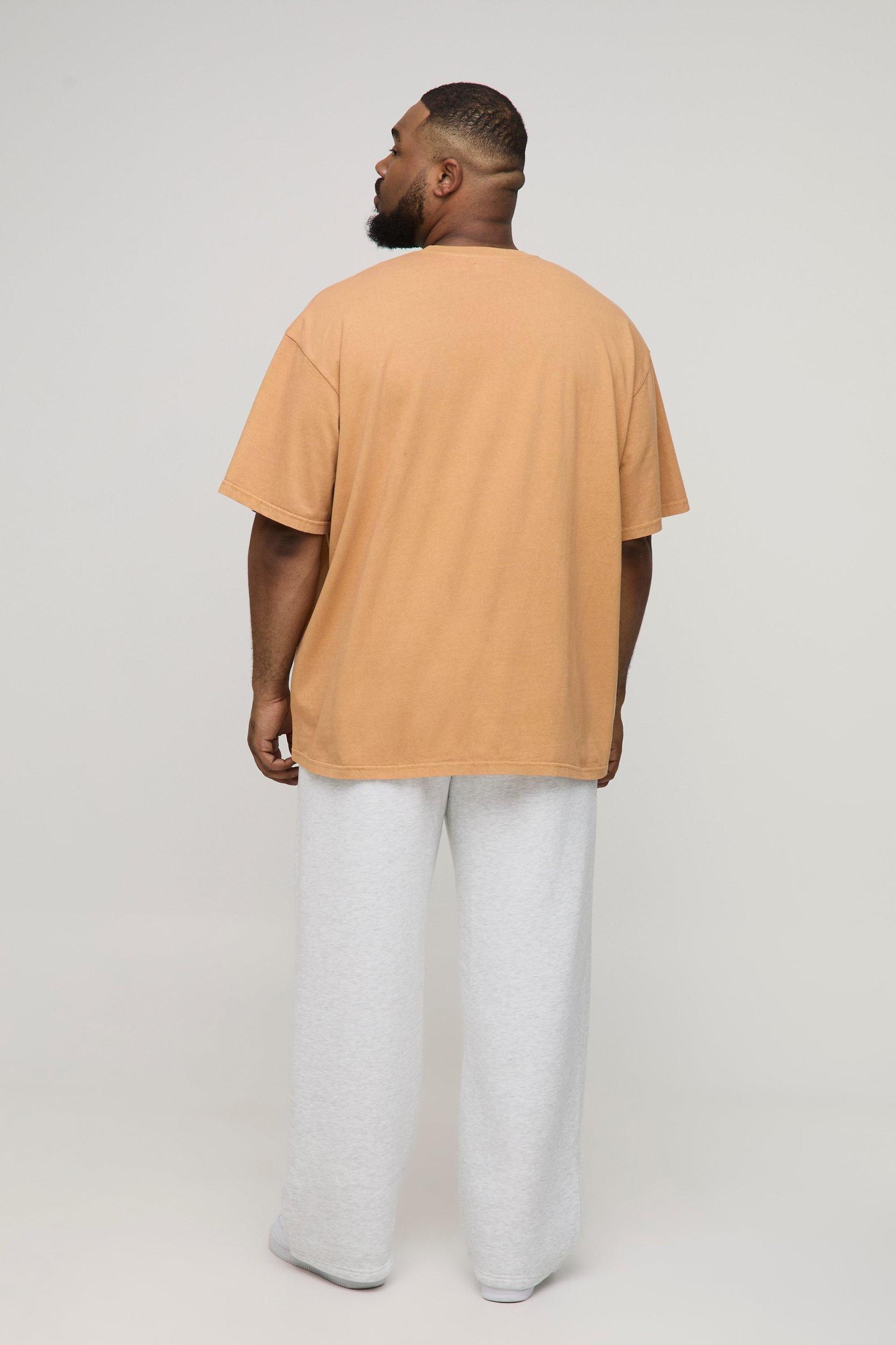 Plus Oversized Acid Wash T-Shirt | boohooMAN USA Product Image