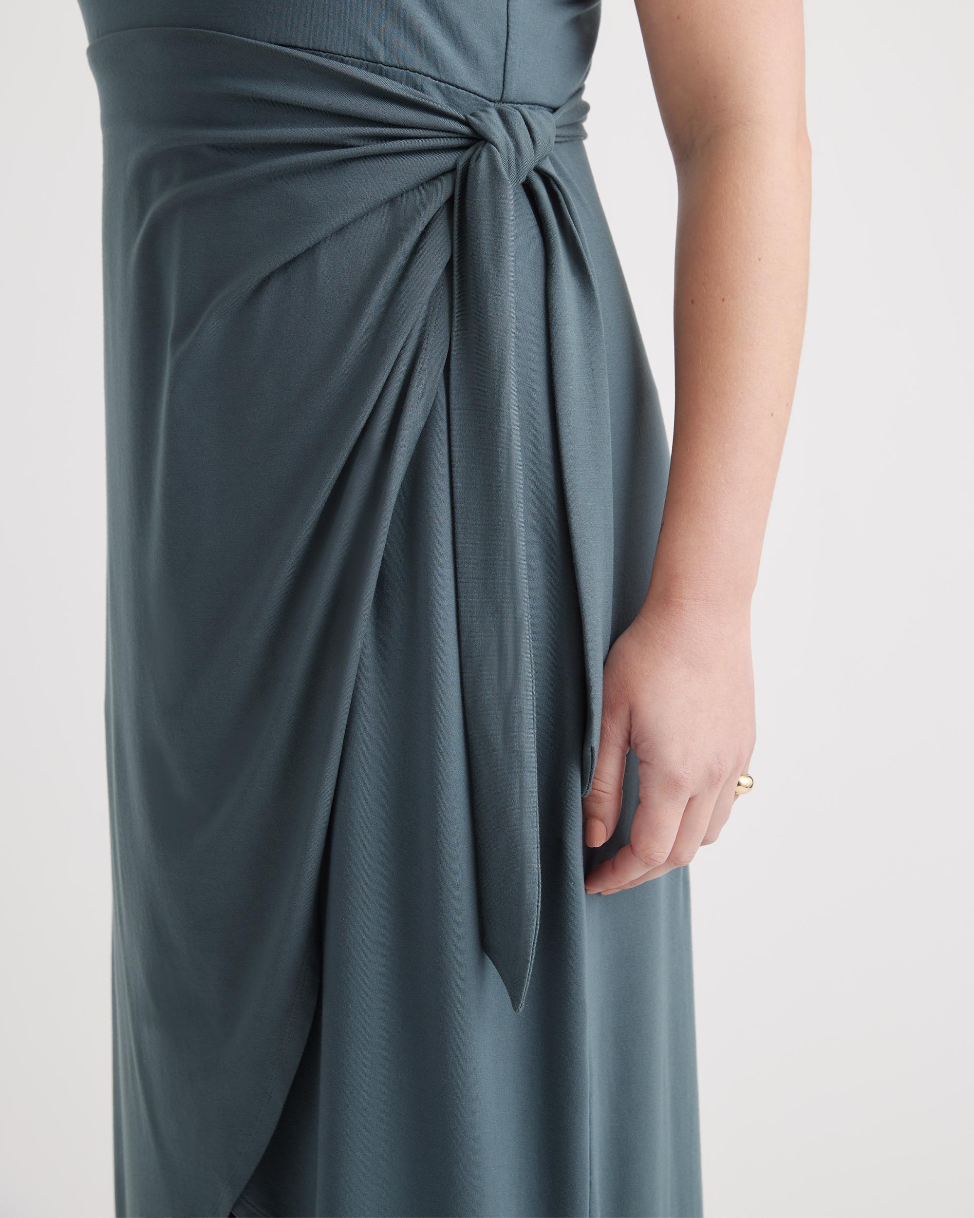 Quince | Women's Tencel Jersey Side Tie Midi Dress Size XL Product Image