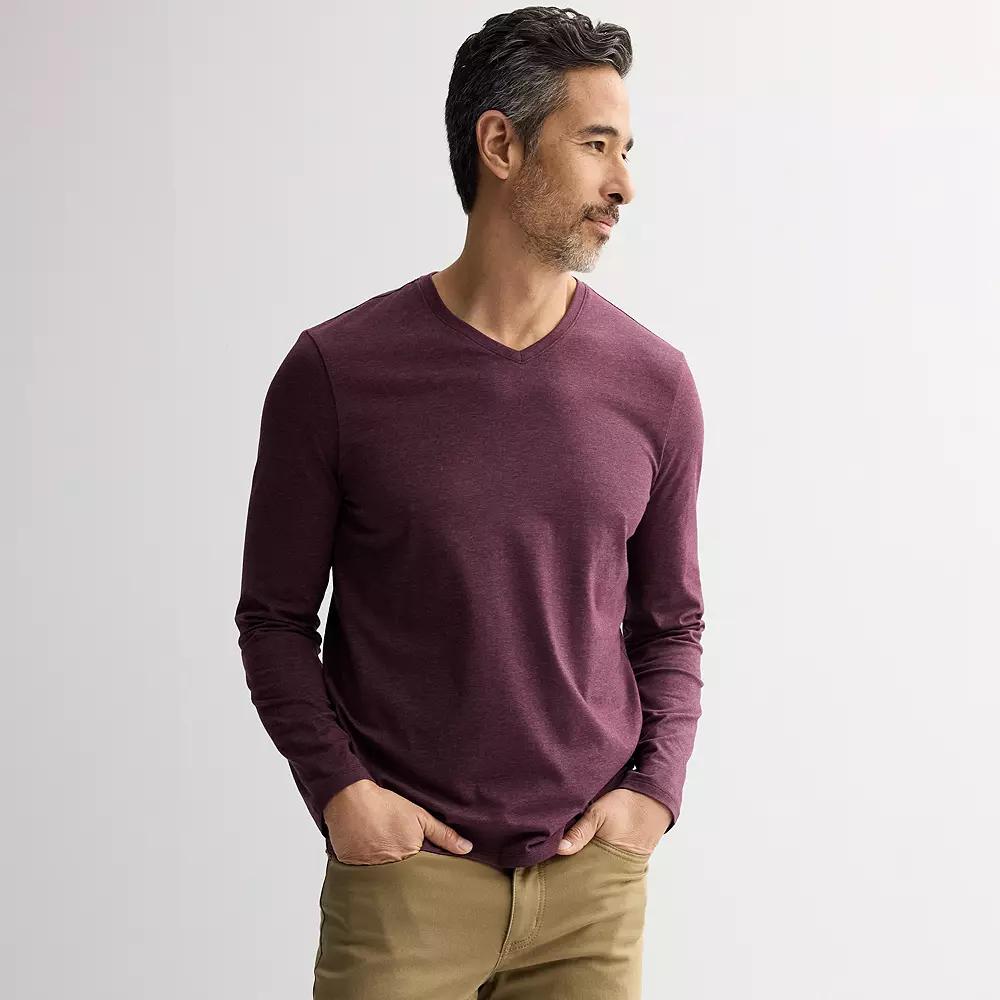 Men's Apt. 9® Premier Flex V-Neck Tee, Size: Medium, Winetasting Product Image