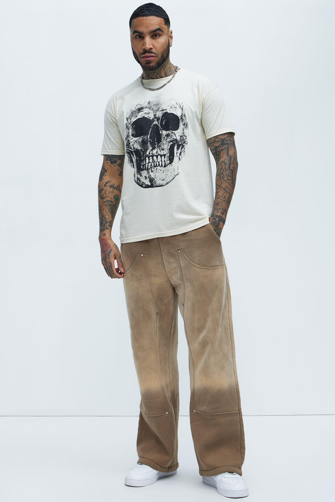 Skull Town Short Sleeve Tee - Cream Product Image