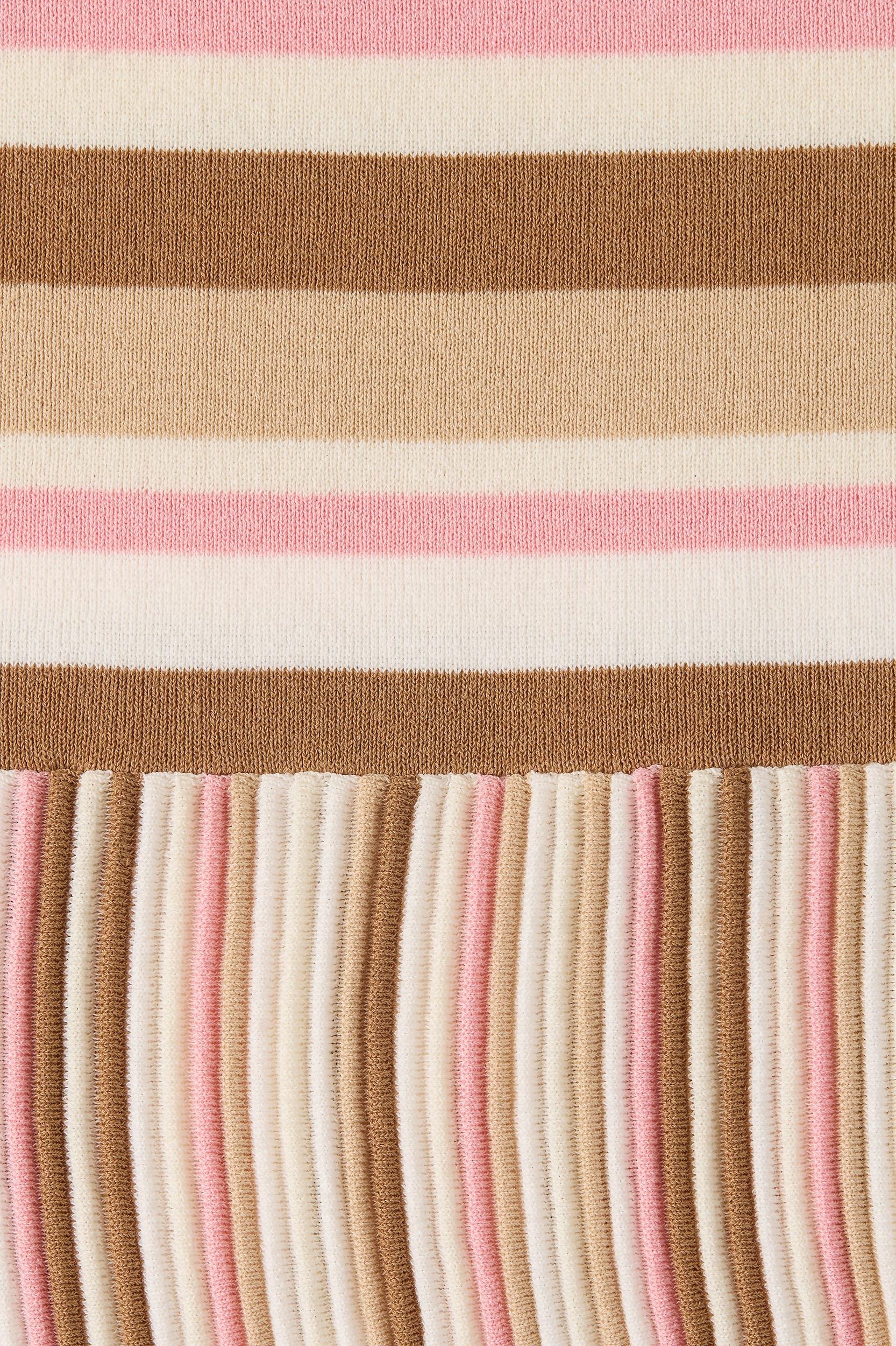 Elea Mini Dress Puce Sepia Stripe - Final Sale Product Image