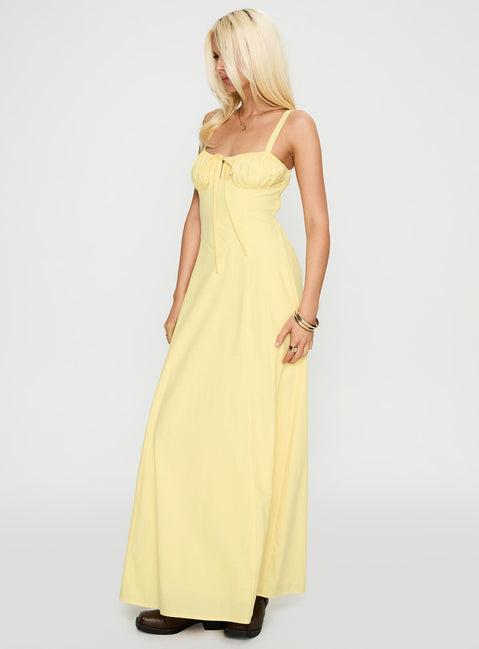 Leticia Maxi Dress Lemon Product Image