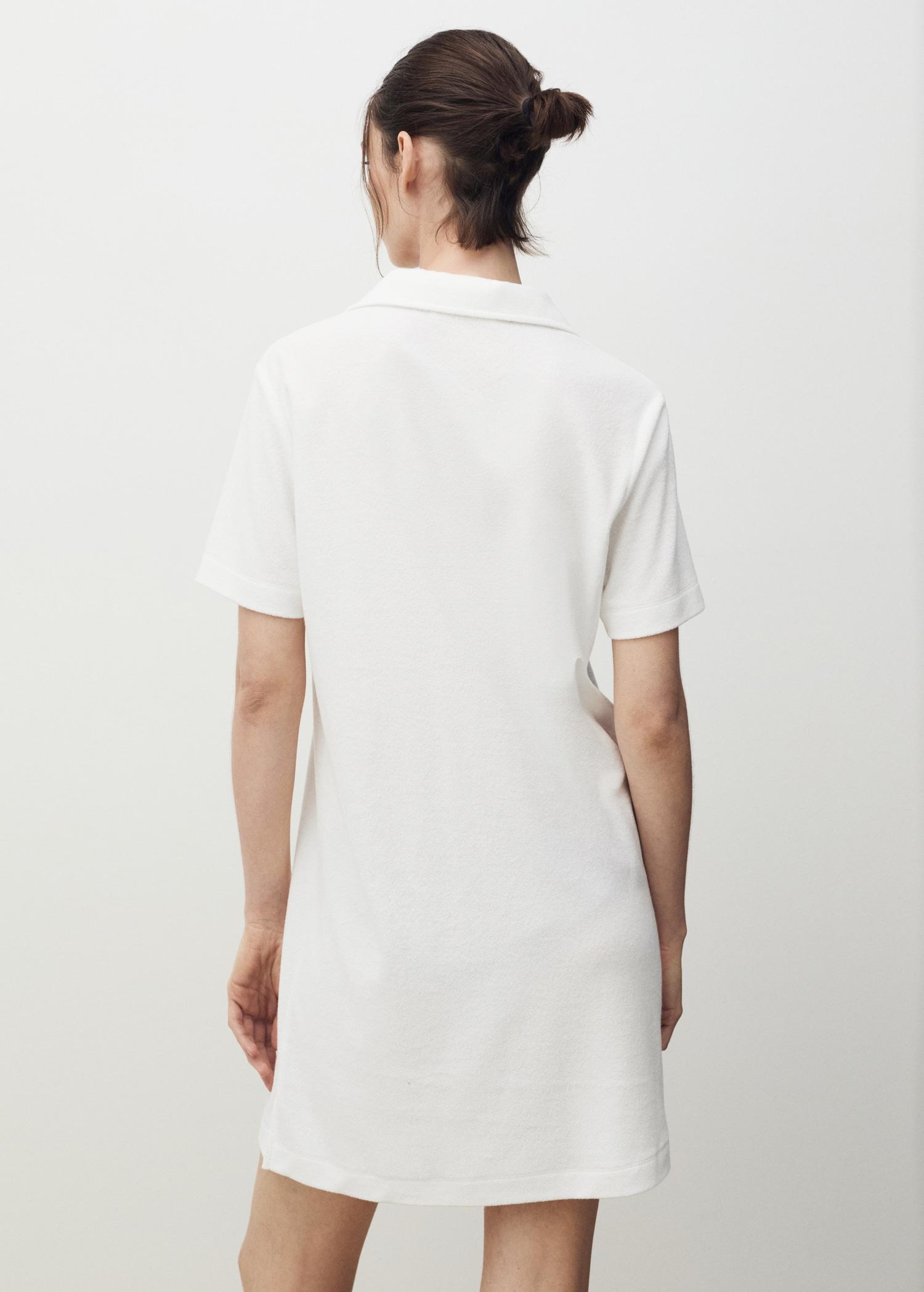 Terry cotton nightdress - Women | MANGO USA Product Image