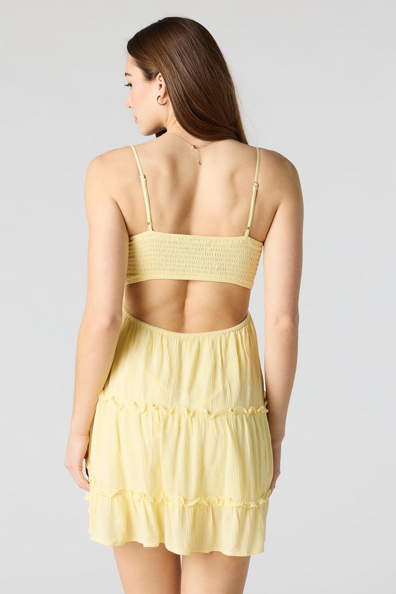 Lace Tiered Mini Dress Female Product Image