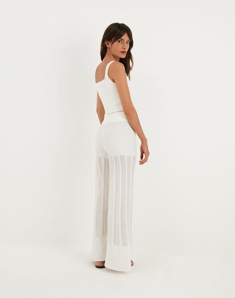 Knit Malene Pants - Off White Product Image