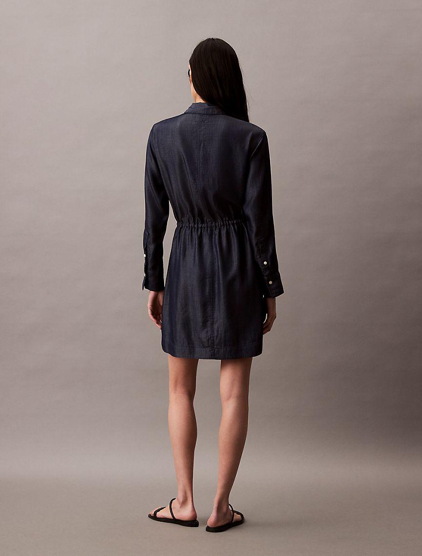 Relaxed Denim Mini Shirt Dress Product Image