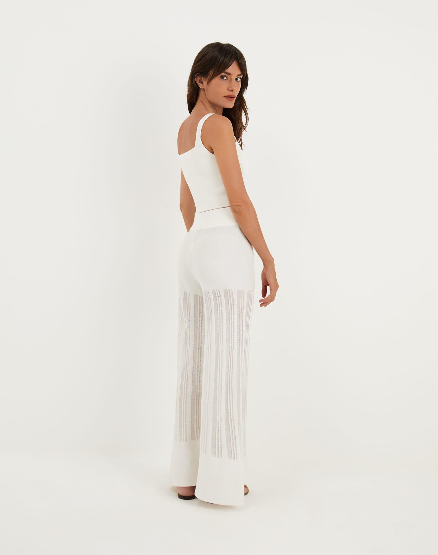 Knit Malene Pants - Off White Product Image